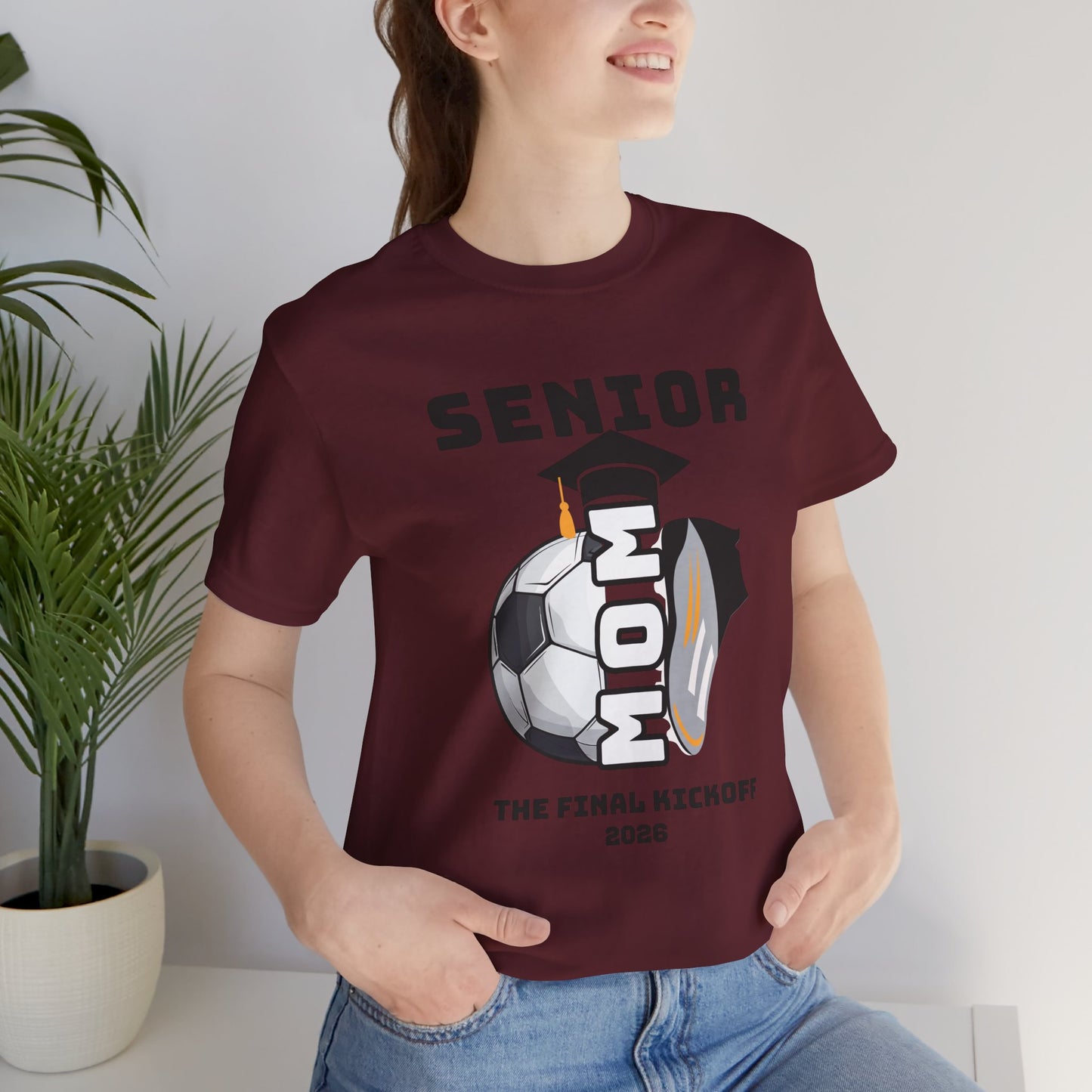 The Final Kickoff, Senior Mom Soccer Tee - Unisex Jersey Short Sleeve, End of Season