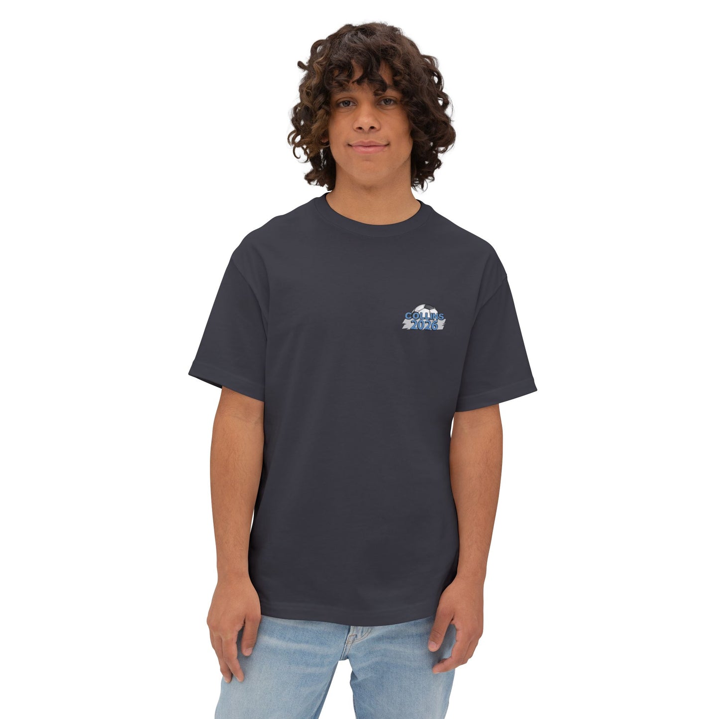 Collins Soccer Seniors Oversized Boxy Tee (Titans Crest), Soccer Senior Tribute, Class of 2026