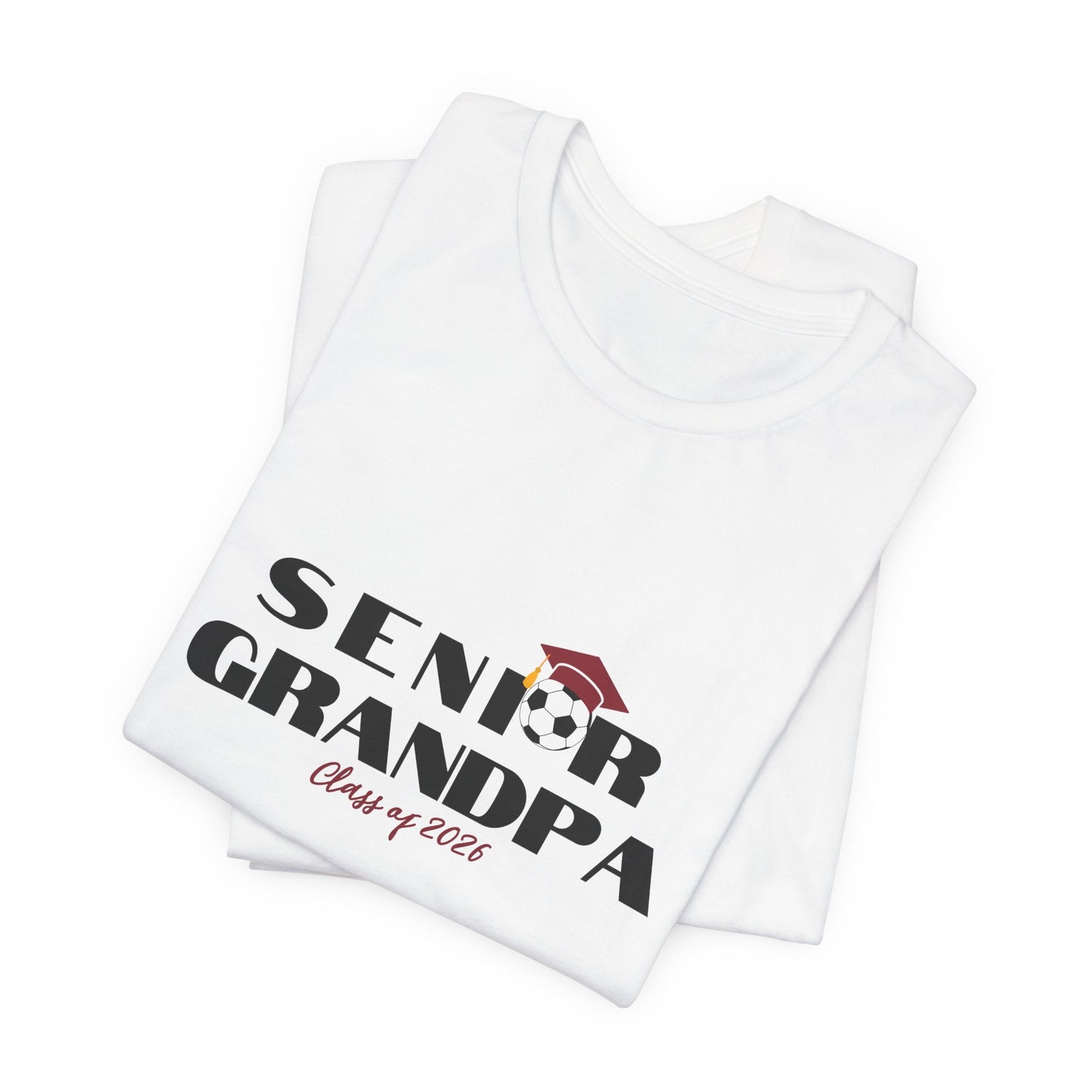 Senior Soccer Grandpa Graduation Tee, Proud Grandparents, Class of 2026 Shirt, Family Celebration