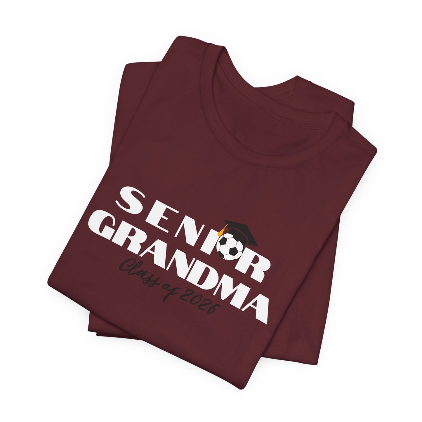 Soccer Senior Grandma Jersey T-Shirt, Class of 2026 Shirt, Gift for Graduation, Family Celebration