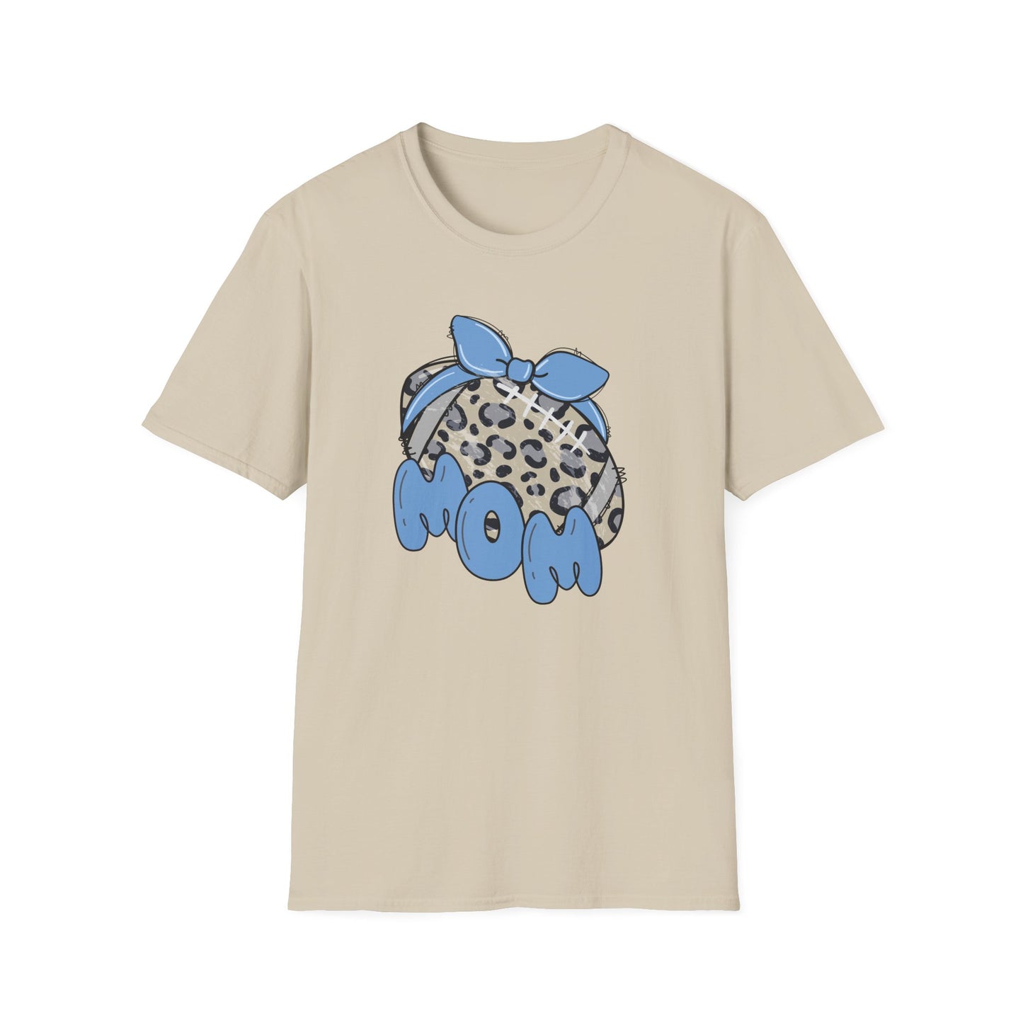 Football Mom Leopard Print T-Shirt, Gifts for Moms, Trendy Graphic Tee, Football Fan, Cute Casual Wear