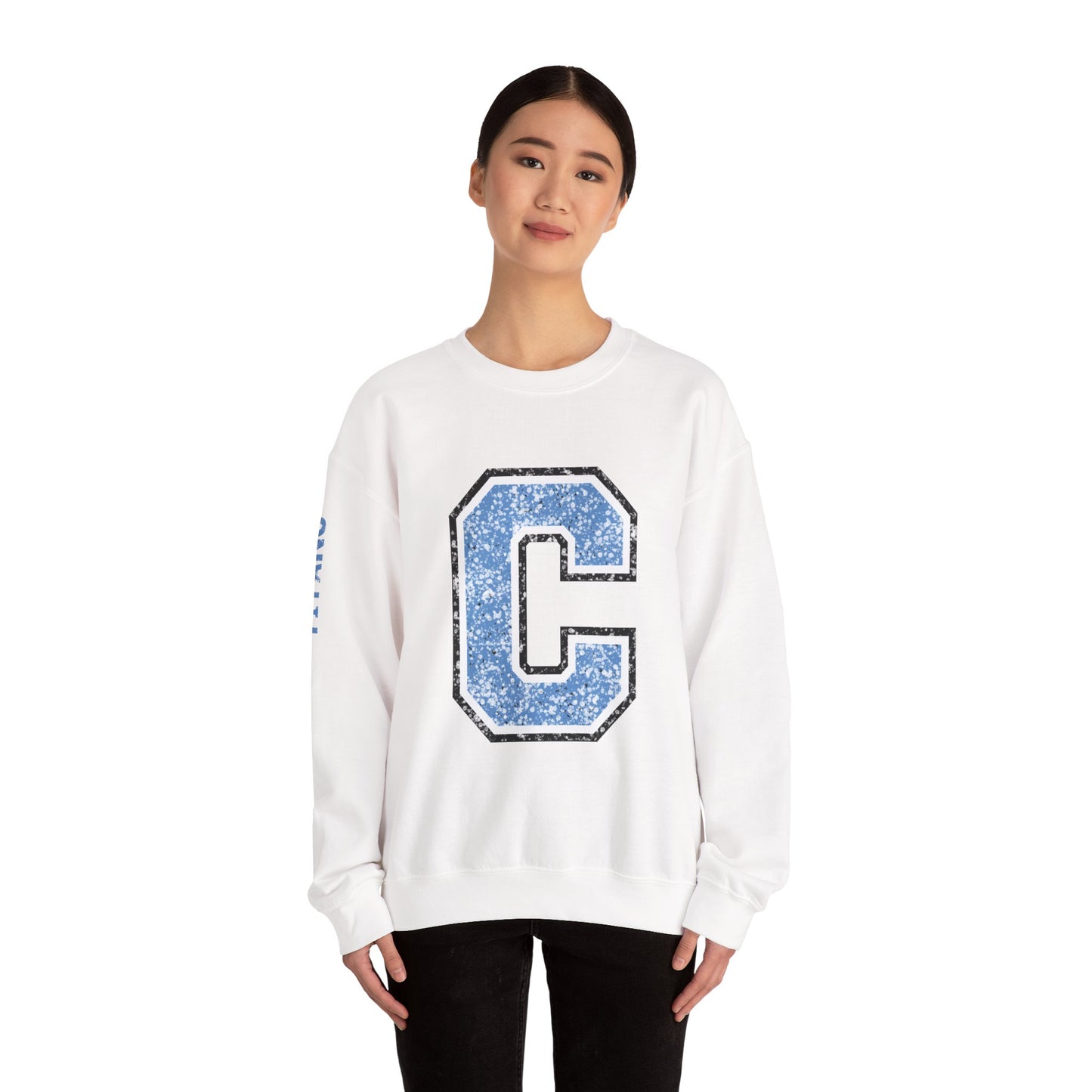 Collins C Crewneck Sweatshirt, College Style Pullover, Unisex Cozy Apparel, Perfect Gift for Students