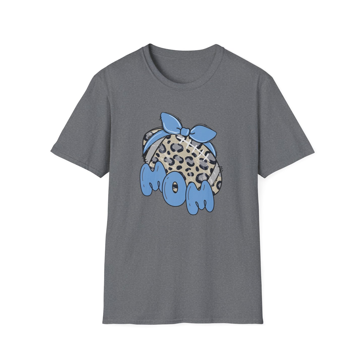 Football Mom Leopard Print T-Shirt, Gifts for Moms, Trendy Graphic Tee, Football Fan, Cute Casual Wear