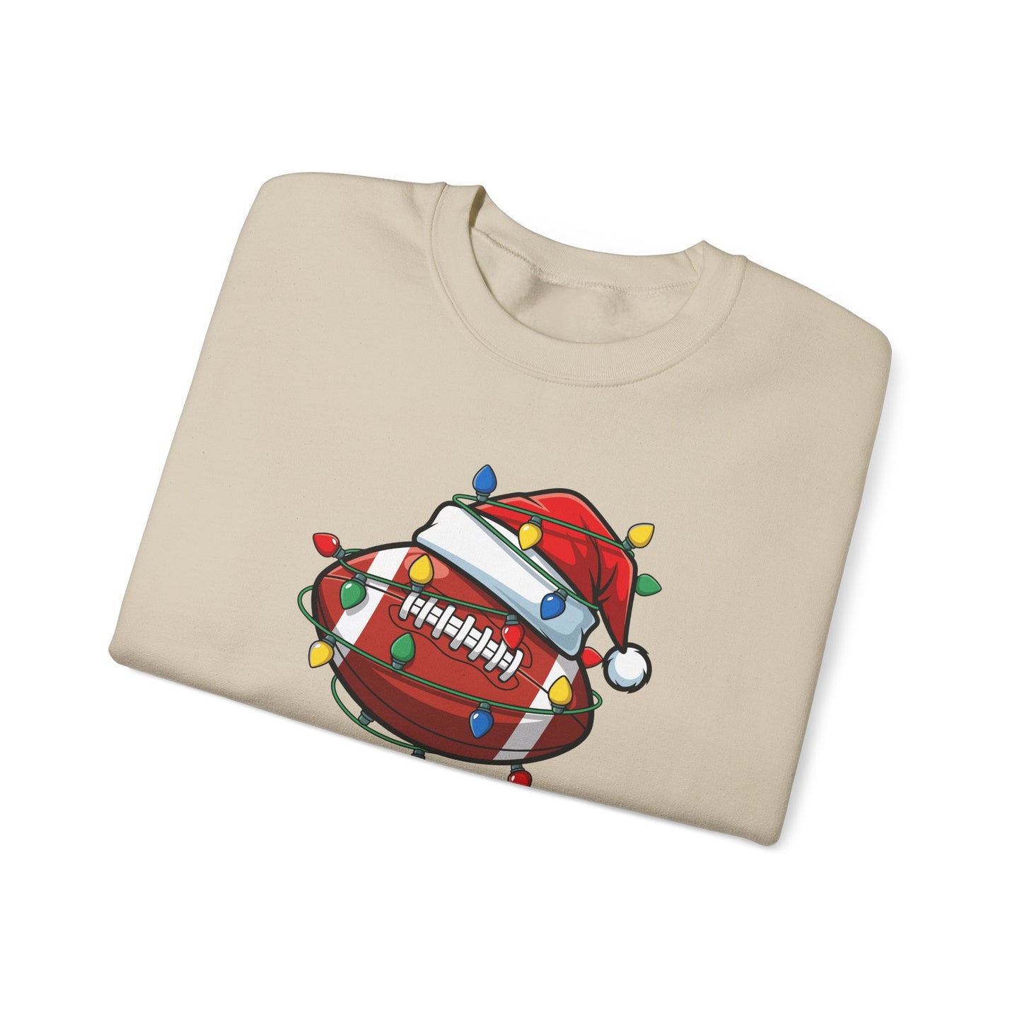 May Tackle While Untangling Lights Holiday Crewneck, Football