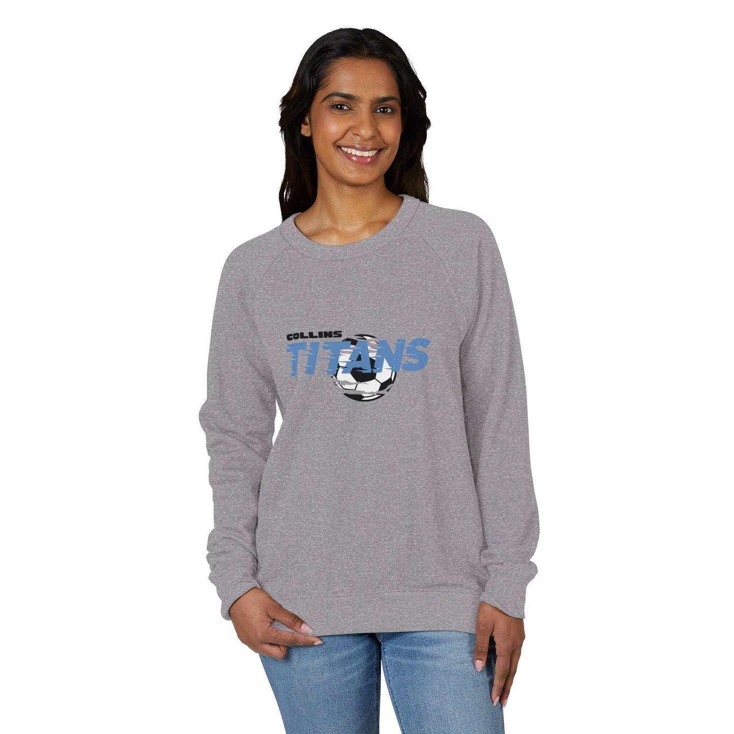 Titans Soccer French Terry Crewneck Sweatshirt, Soccer Spirit Wear, Comfortable Athletic Apparel