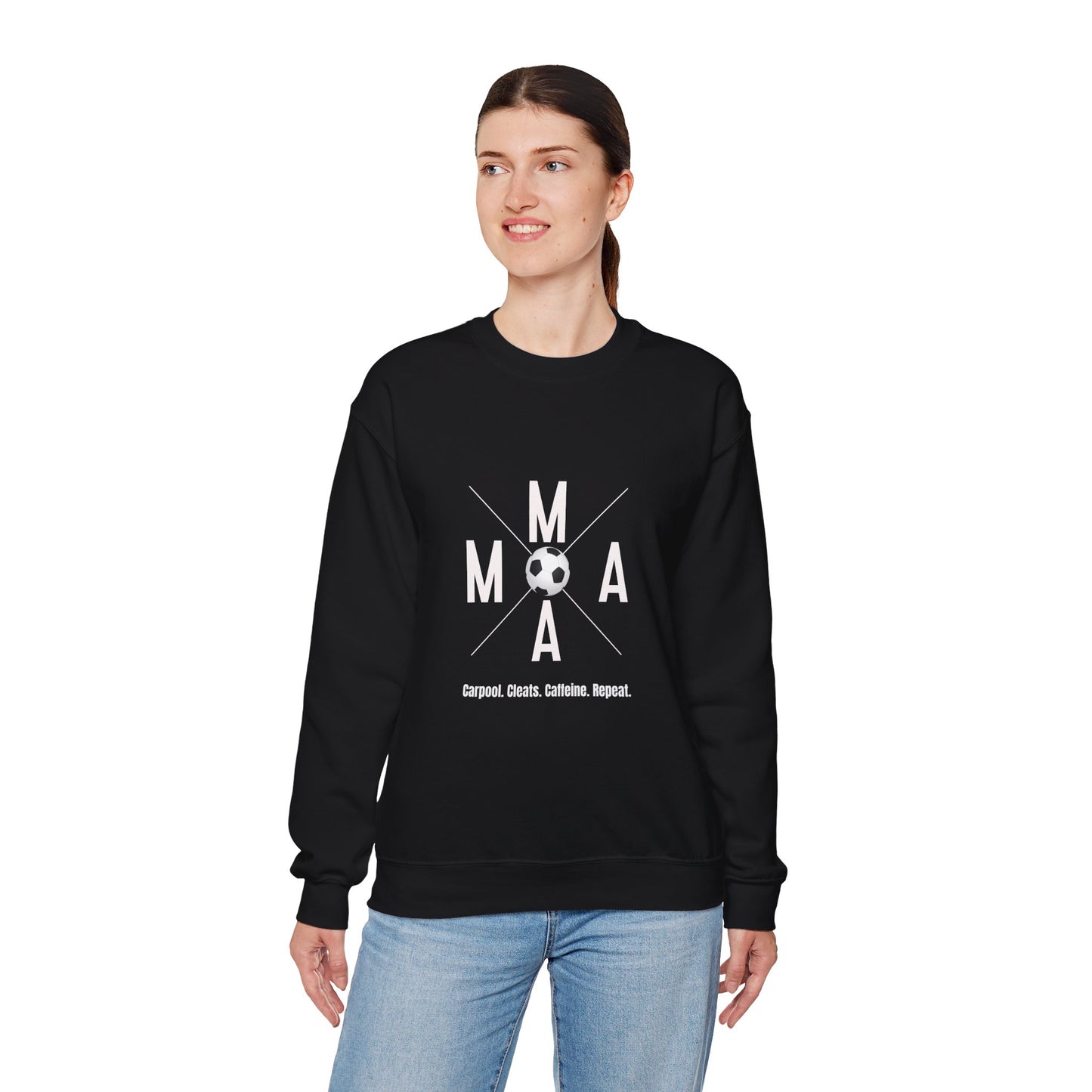SOCCER MAMA Crewneck Sweatshirt, Sports Apparel, Gift for Soccer Moms, Casual Wear, Soccer Player Sweatshirt