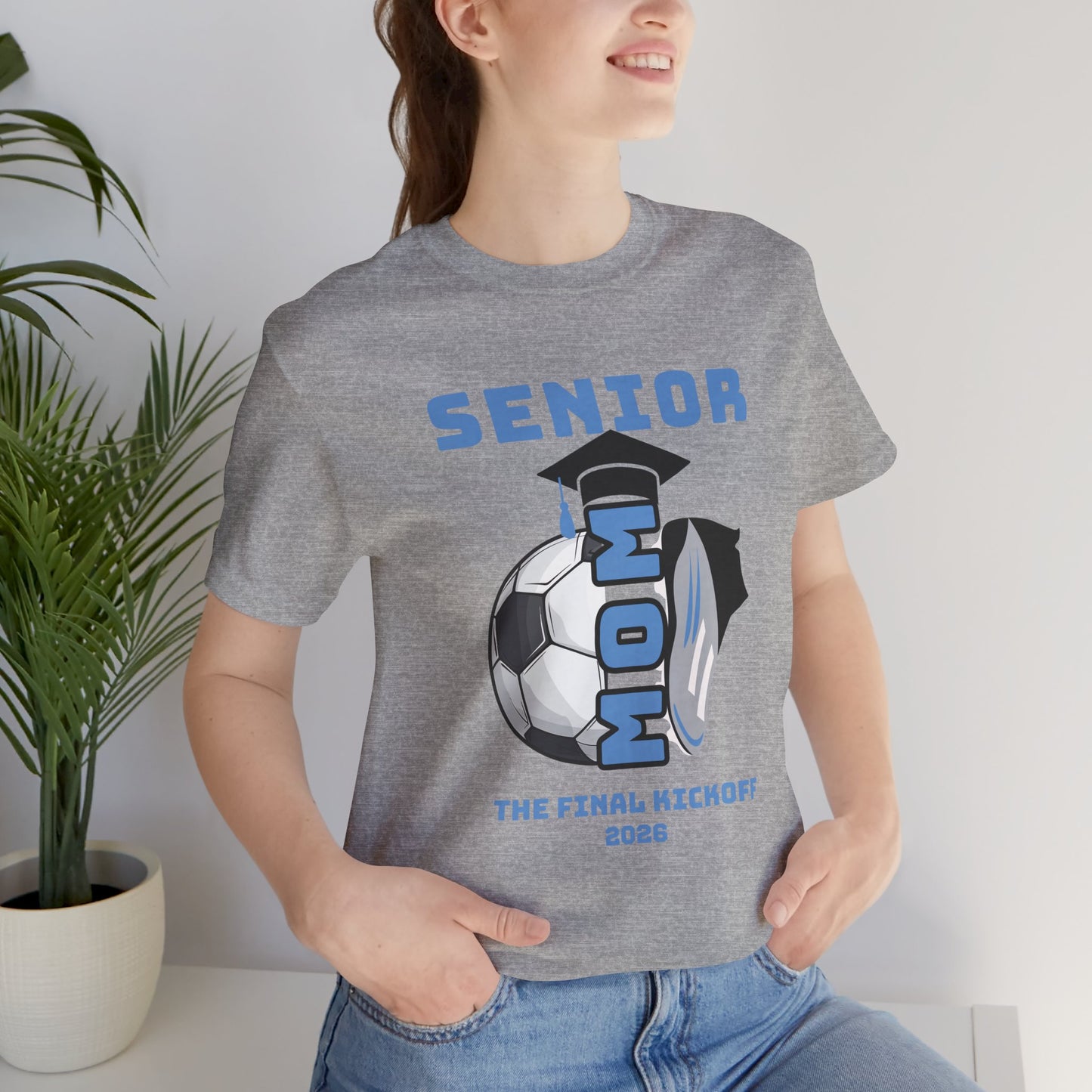 The Final Kickoff, Senior Mom Soccer Tee - Unisex Jersey Short Sleeve, End of Season