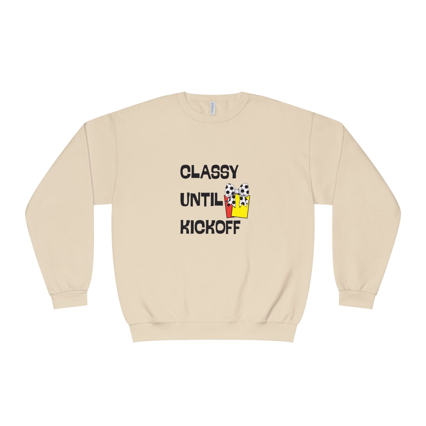 Classy Until Kickoff Sweatshirt, Game Day Apparel, Unisex Crewneck, Sports Fan Gear, Casual Style, Soccer Mom