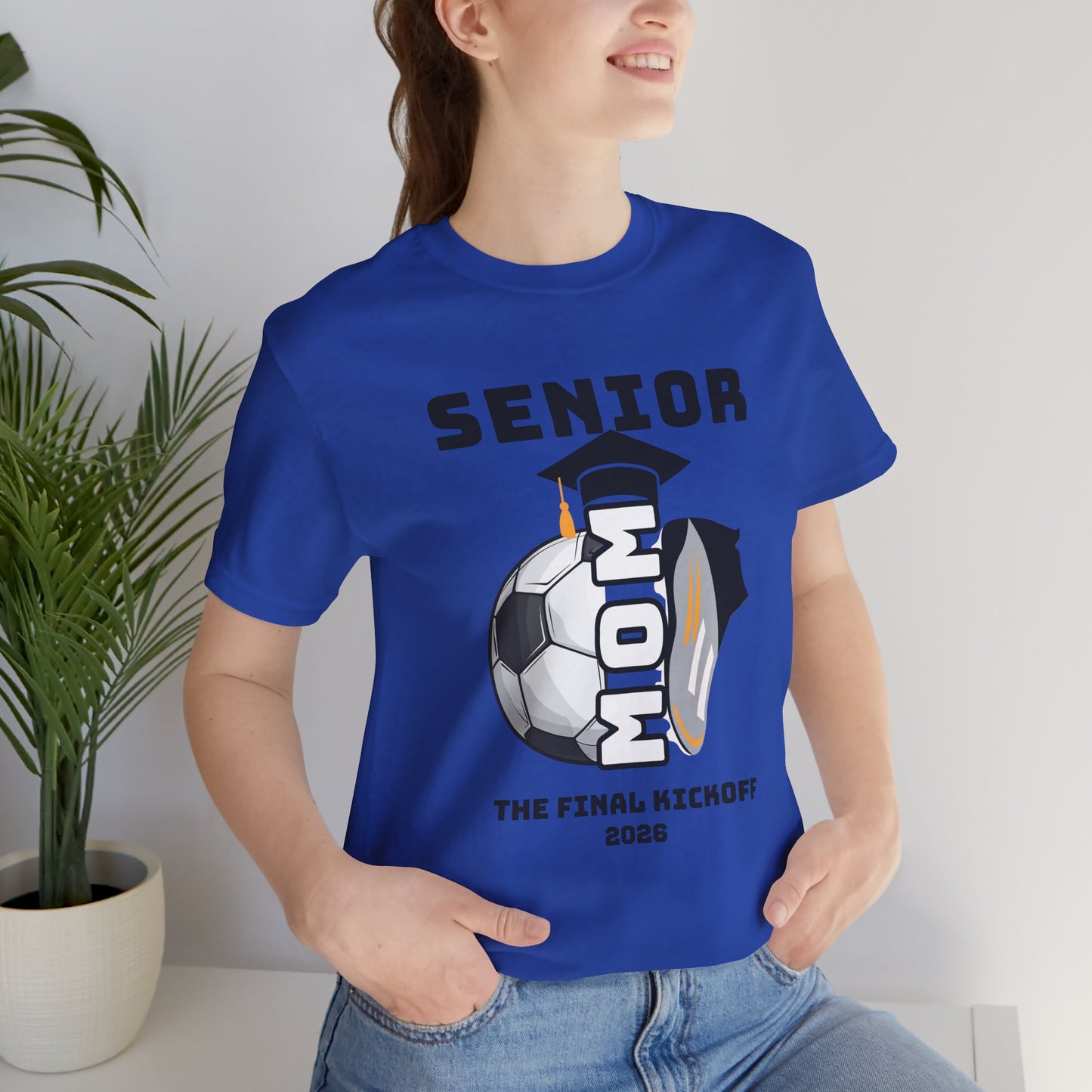 The Final Kickoff, Senior Mom Soccer Tee - Unisex Jersey Short Sleeve, End of Season