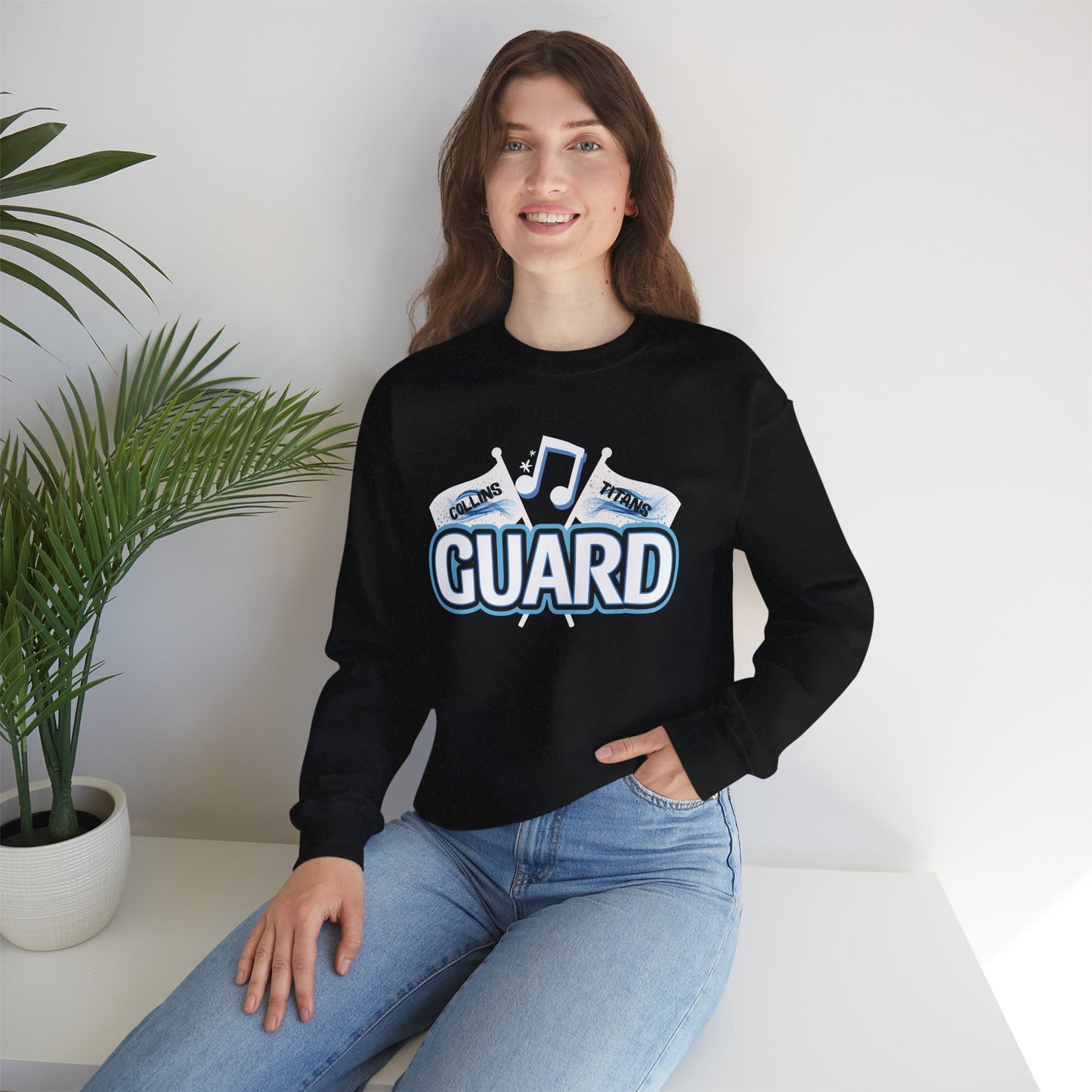 Color Guard Crewneck Sweatshirt - Perfect for Marching Band- Collins High School