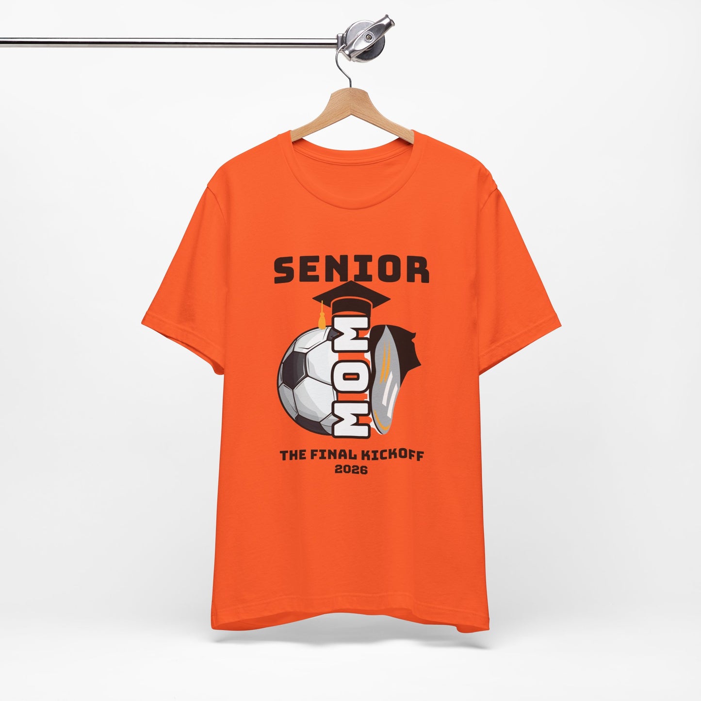 The Final Kickoff, Senior Mom Soccer Tee - Unisex Jersey Short Sleeve, End of Season