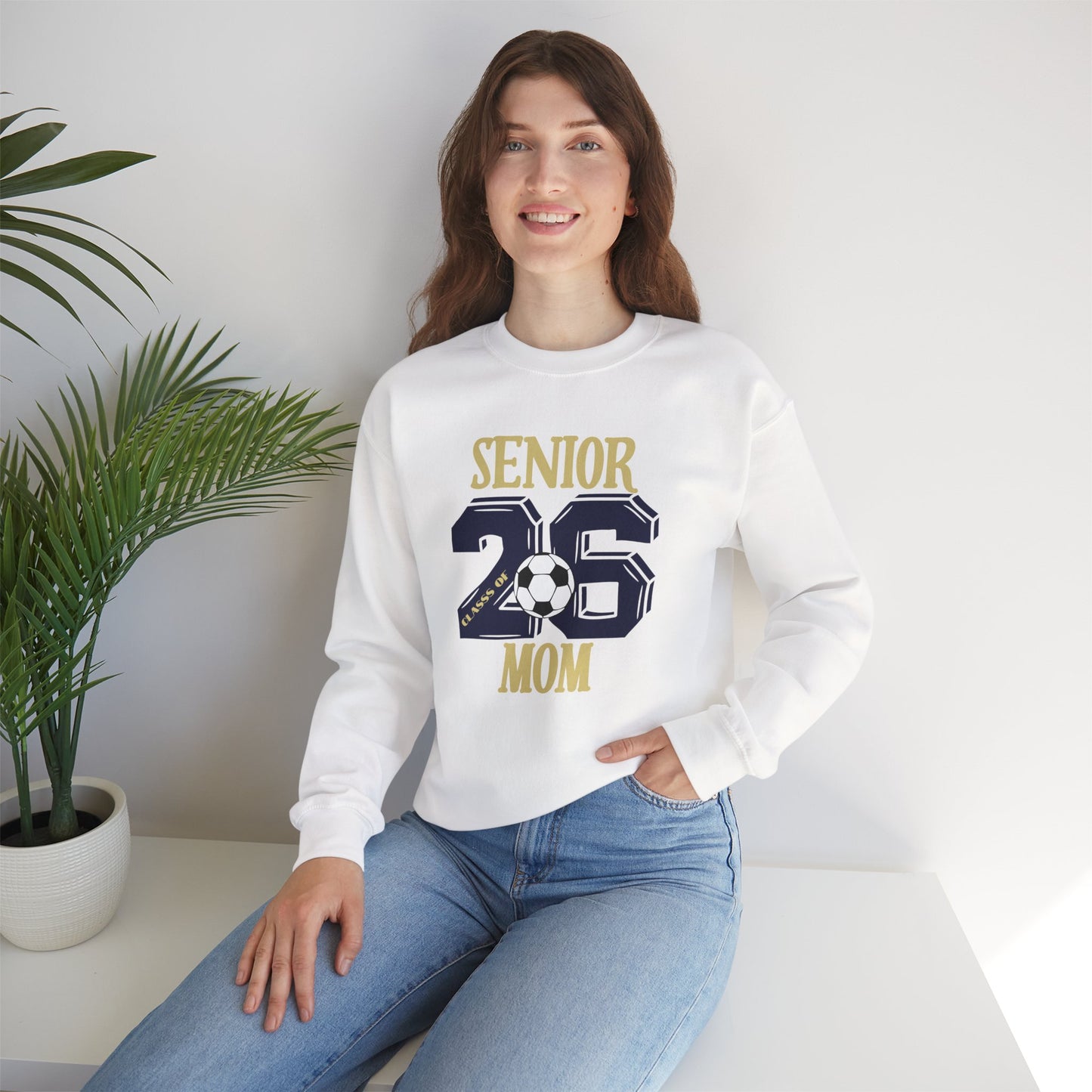 Shelby Senior Mom Soccer Sweatshirt, Unisex Crewneck, Sports Mom Apparel, Graduation Gift, Comfortable Casual Wear