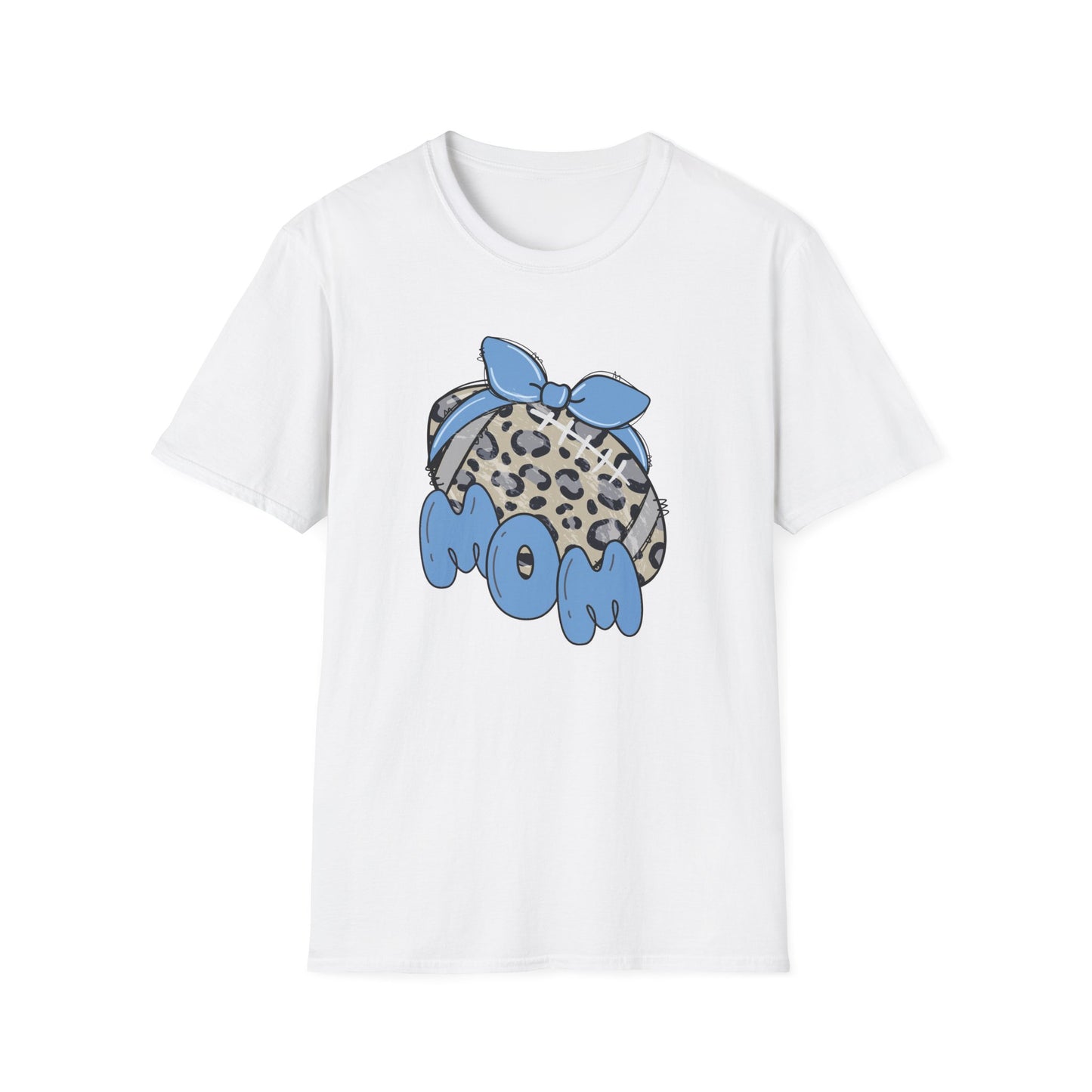 Football Mom Leopard Print T-Shirt, Gifts for Moms, Trendy Graphic Tee, Football Fan, Cute Casual Wear