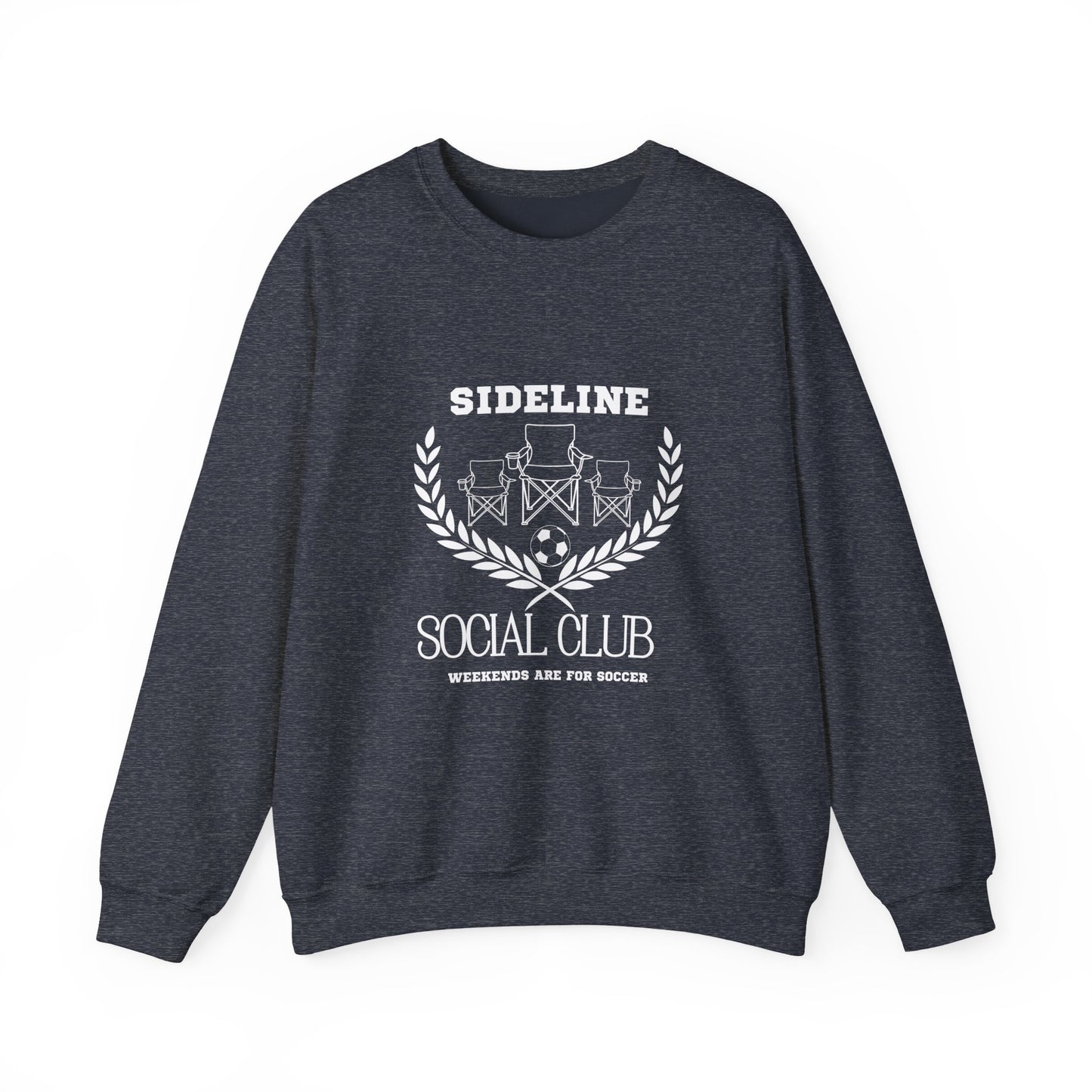 Unisex Heavy Blend™ Crewneck Sweatshirt - Sideline Social Club, Casual Sportswear, Perfect for Game Day, Gift for Soccer Lovers