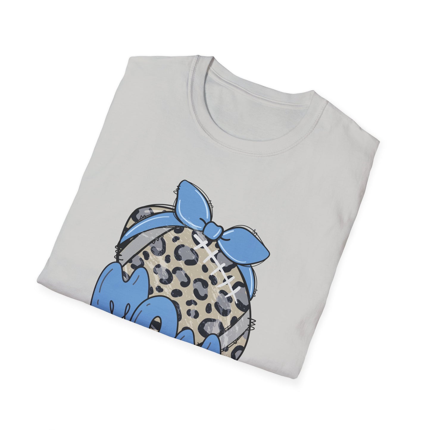 Football Mom Leopard Print T-Shirt, Gifts for Moms, Trendy Graphic Tee, Football Fan, Cute Casual Wear