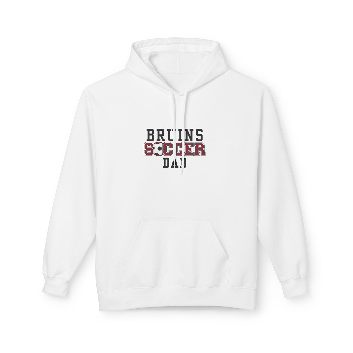Bruins Soccer Dad Fleece Hoodie, Cozy Sportswear, Perfect for Fans, Lightweight Sweatshirt
