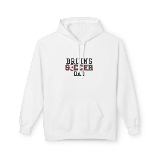 Bruins Soccer Dad Fleece Hoodie, Cozy Sportswear, Perfect for Fans, Lightweight Sweatshirt