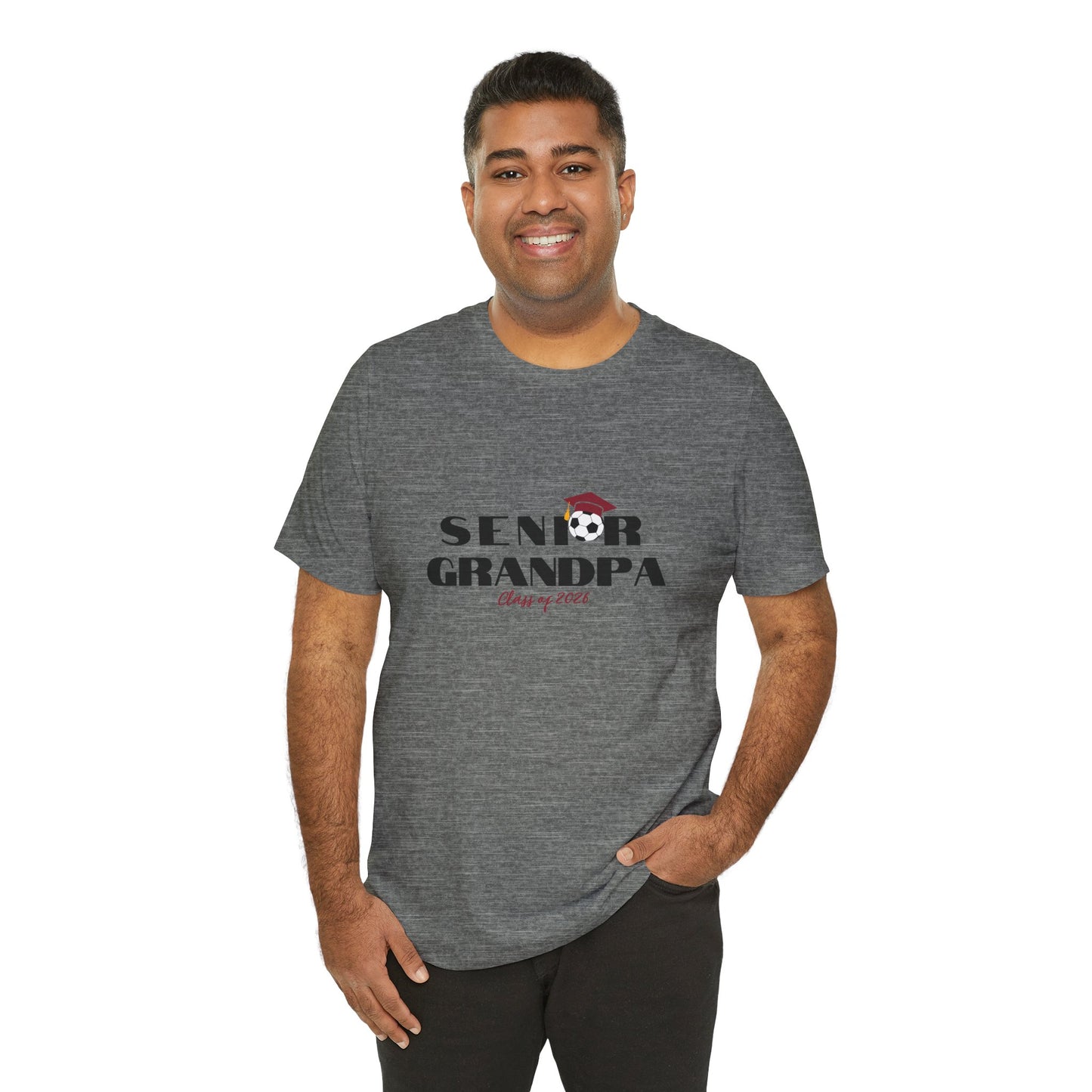 Senior Soccer Grandpa Graduation Tee, Proud Grandparents, Class of 2026 Shirt, Family Celebration