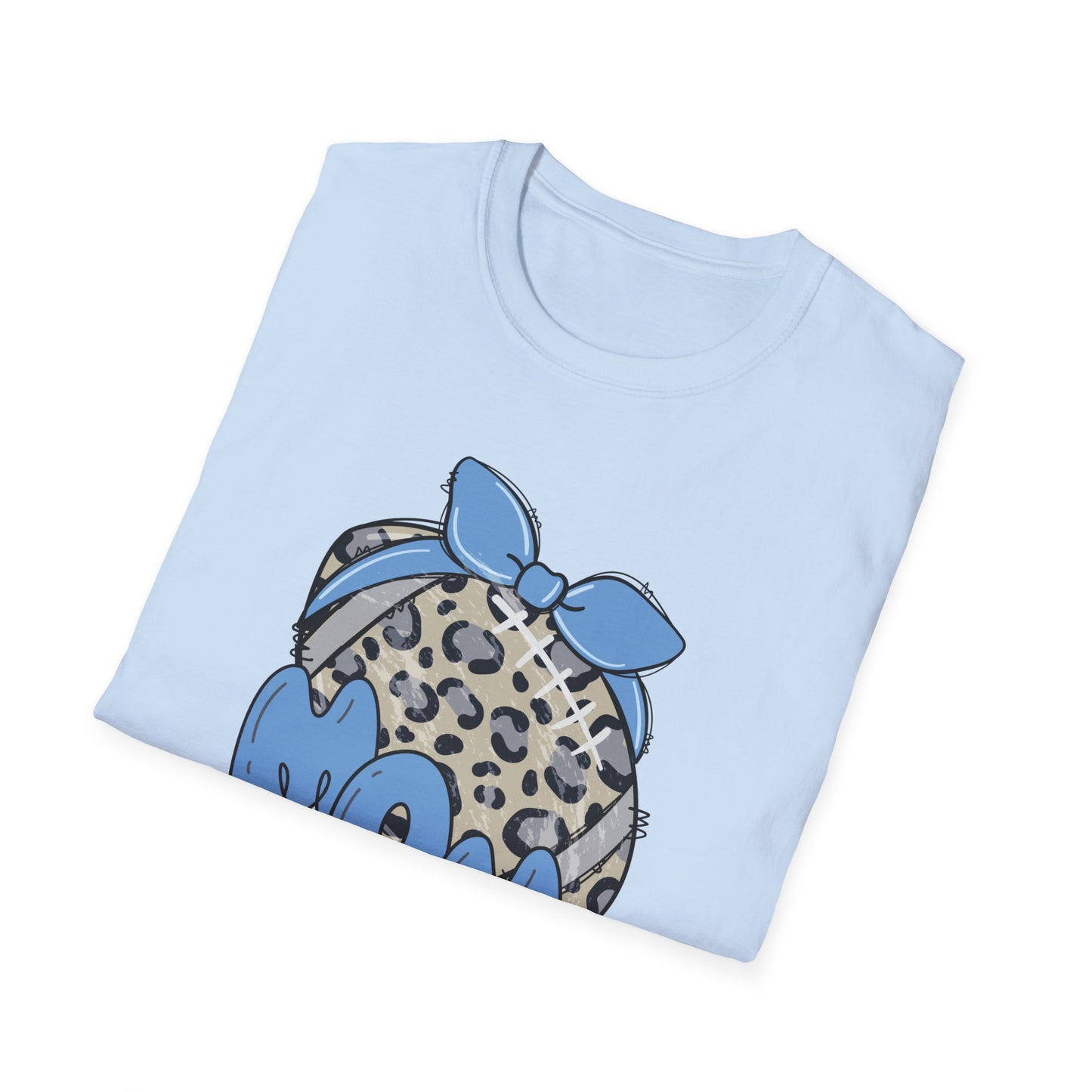 Football Mom Leopard Print T-Shirt, Gifts for Moms, Trendy Graphic Tee, Football Fan, Cute Casual Wear