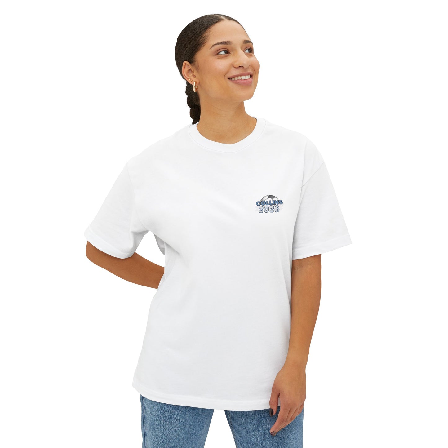2026 Senior Soccer Oversized Boxy Tee, Graduation Gift, Sports Fan Apparel
