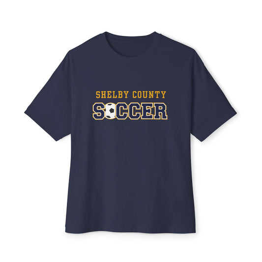 Shelby County Soccer Oversized Boxy Tee - Unisex Sport Tee, Team Spirit Apparel