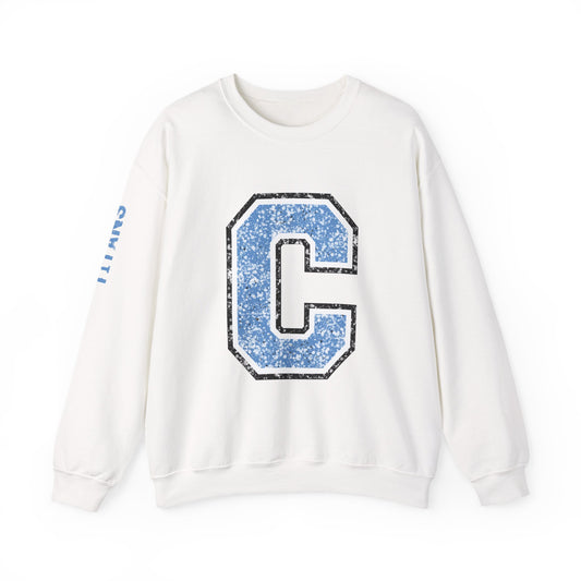 Collins C Crewneck Sweatshirt, College Style Pullover, Unisex Cozy Apparel, Perfect Gift for Students