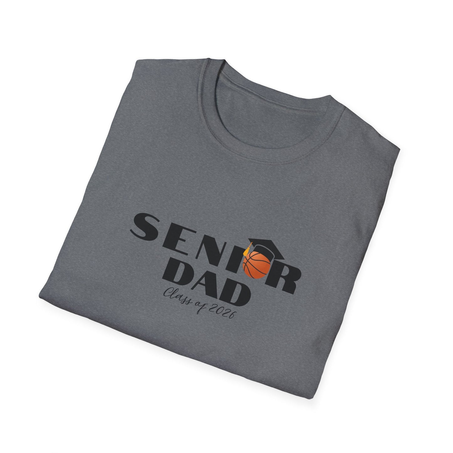 Senior Basketball Dad, Graduation T-Shirt, Unisex Tee for Fathers, Dad Shirt for Celebrations