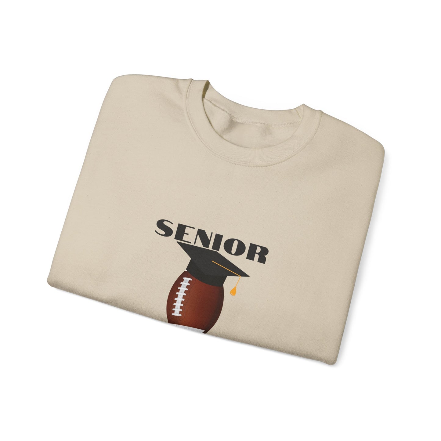 Senior Football Mom Crewneck Sweatshirt - Celebrate Graduation, Perfect Gift for Sports Moms, Comfortable Casual Wear, Unisex Sweater