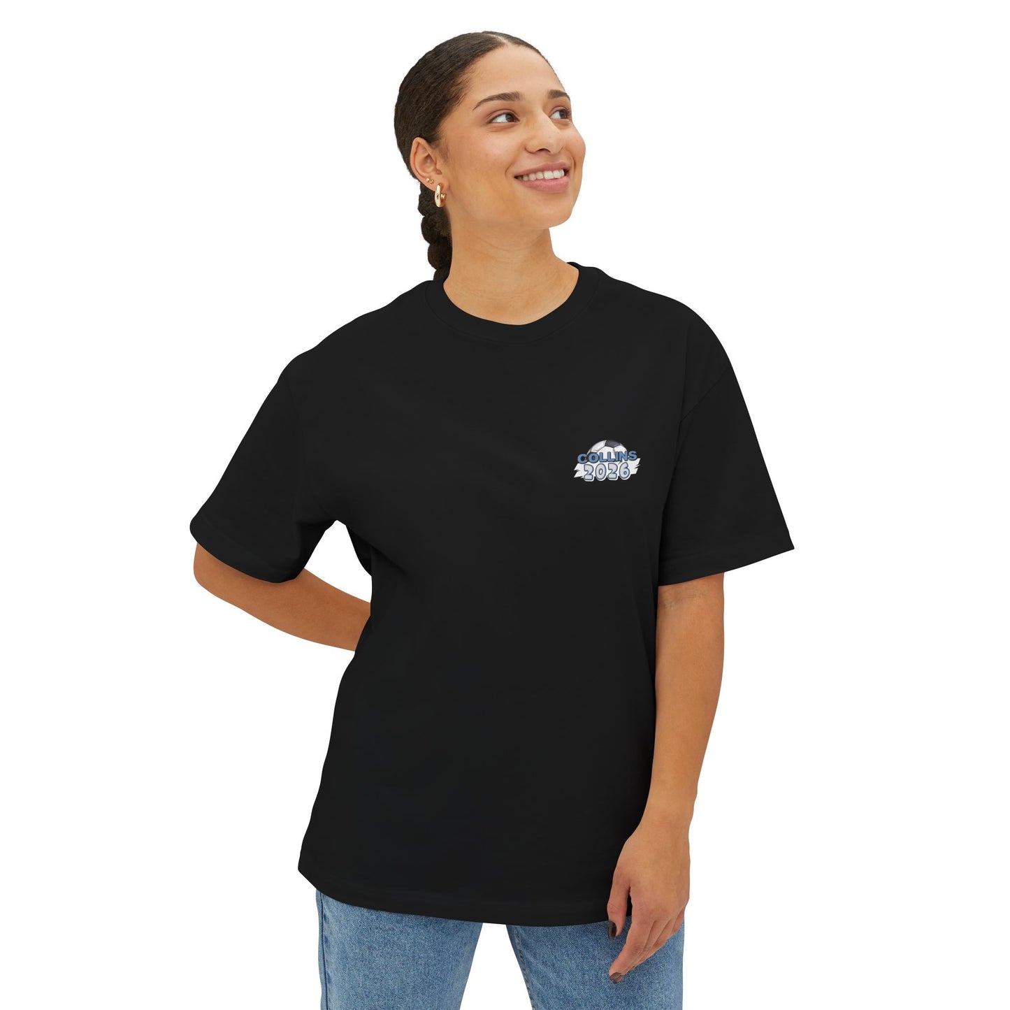 2026 Senior Soccer Oversized Boxy Tee, Graduation Gift, Sports Fan Apparel