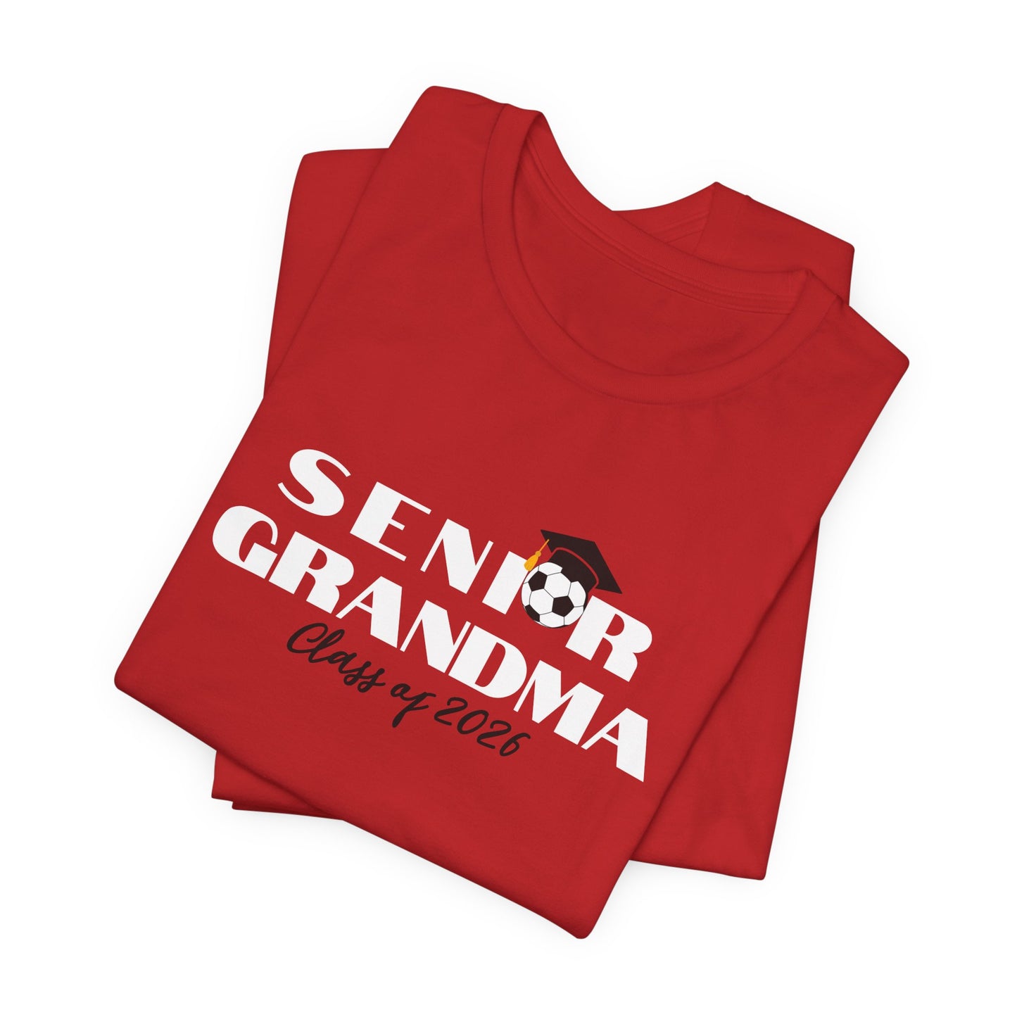 Soccer Senior Grandma Jersey T-Shirt, Class of 2026 Shirt, Gift for Graduation, Family Celebration