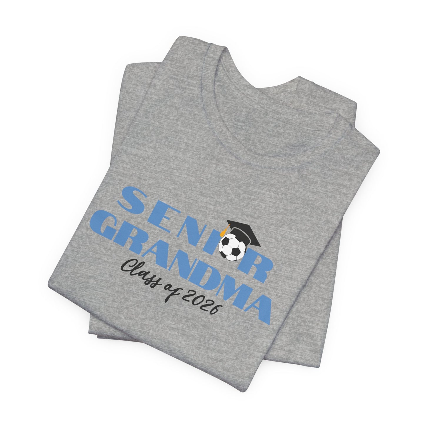Soccer Senior Grandma Jersey T-Shirt, Class of 2026 Shirt, Gift for Graduation, Family Celebration