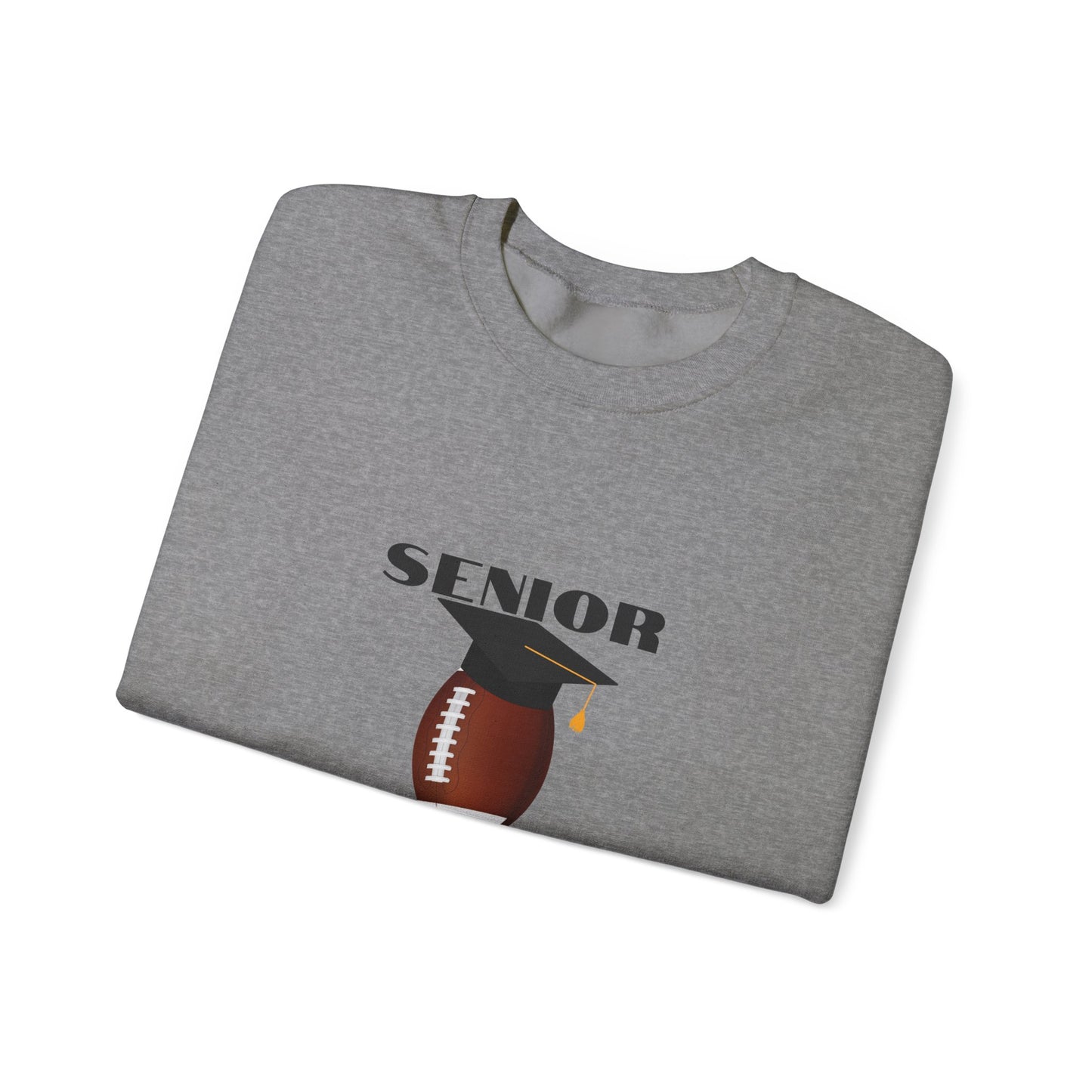 Senior Football Mom Crewneck Sweatshirt - Celebrate Graduation, Perfect Gift for Sports Moms, Comfortable Casual Wear, Unisex Sweater
