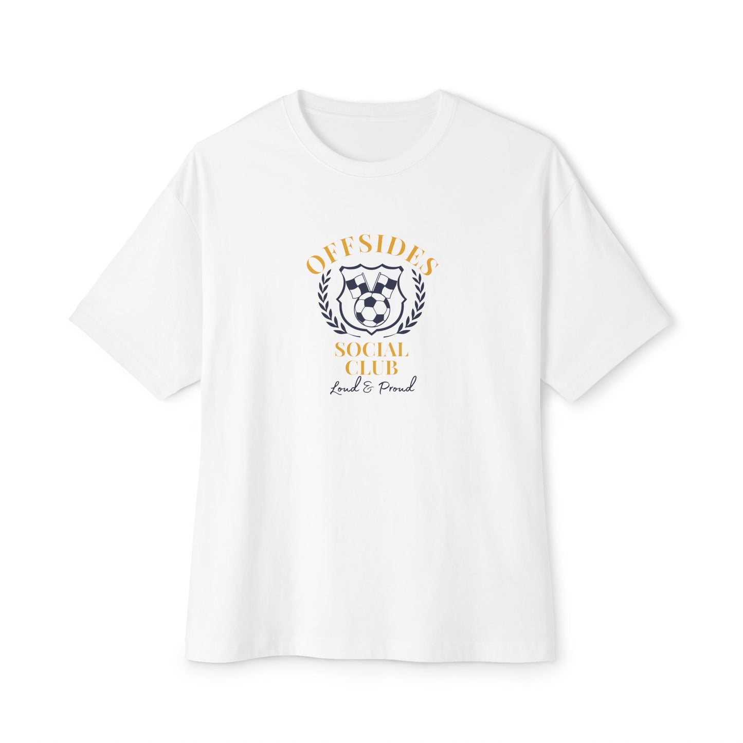 Offsides Social Club Oversized Graphic Tee, Casual Wear, Soccer Lovers, Sports Team Apparel