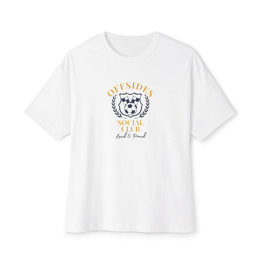 Offsides Social Club Oversized Graphic Tee, Casual Wear, Soccer Lovers, Sports Team Apparel
