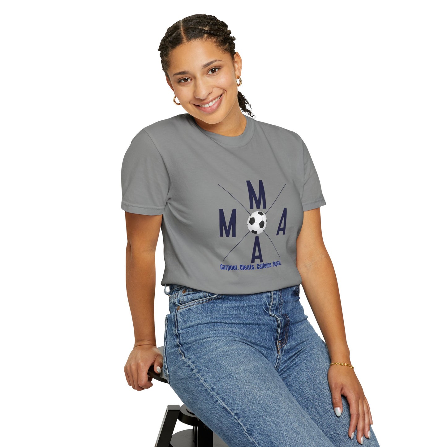 Soccer MAMA Garment-Dyed T-shirt, Sports Tees, Gift for Soccer Fans