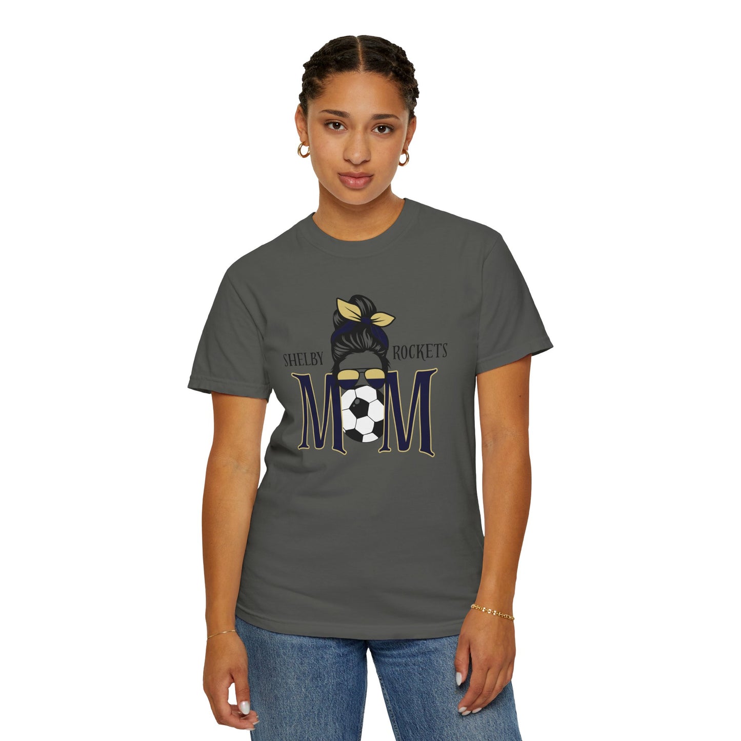 Shelby Rockets Cool Soccer Mom T-Shirt, Gift for Sports Moms, Garment-Dyed Tee