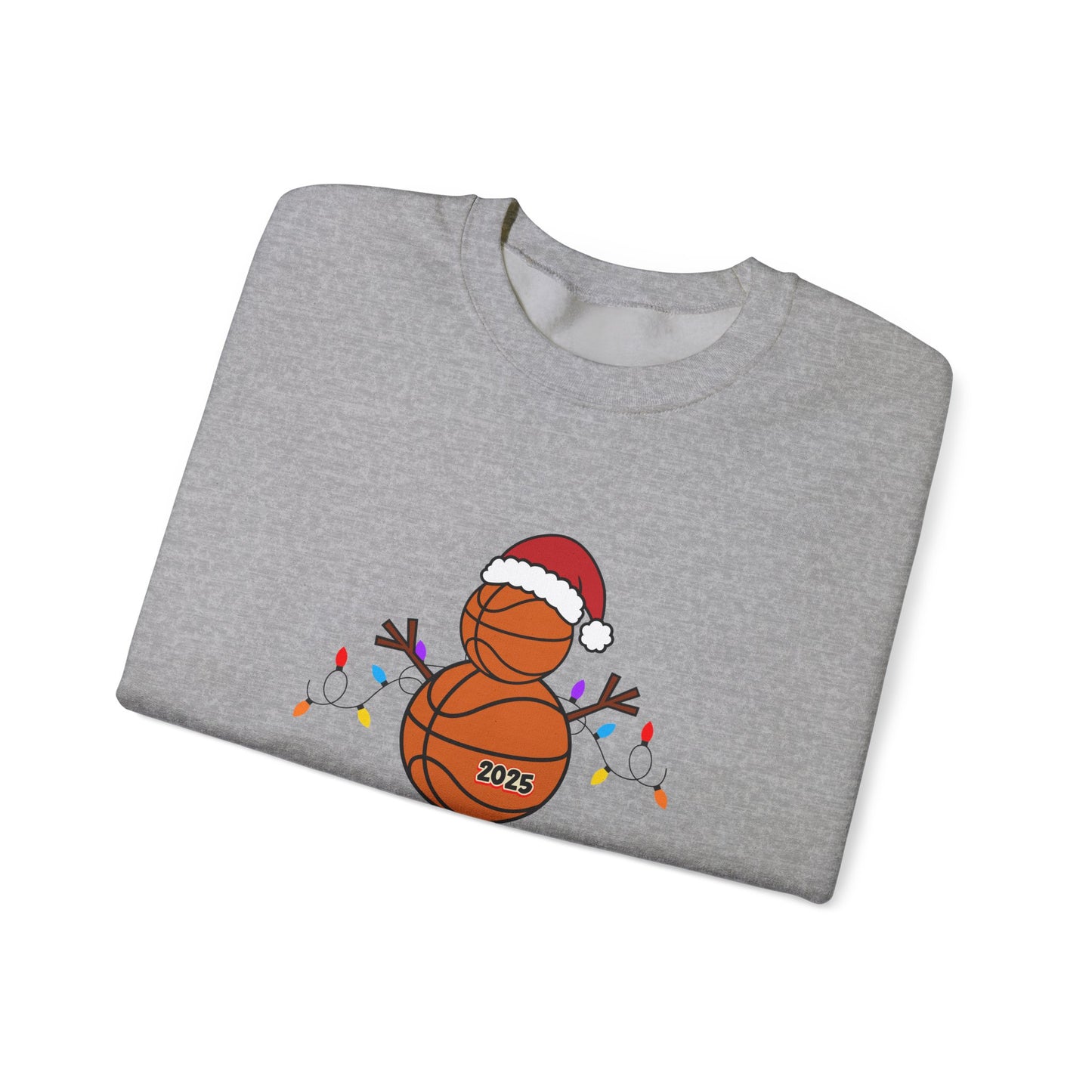 Basketball Christmas Crewneck Sweatshirt – 2025 Santa Basketball Holiday Sweatshirt