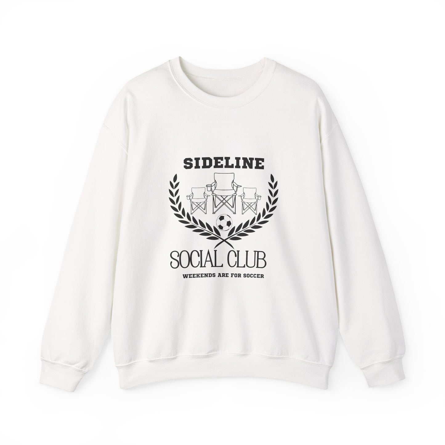Unisex Heavy Blend™ Crewneck Sweatshirt - Sideline Social Club, Casual Sportswear, Perfect for Game Day, Gift for Soccer Lovers
