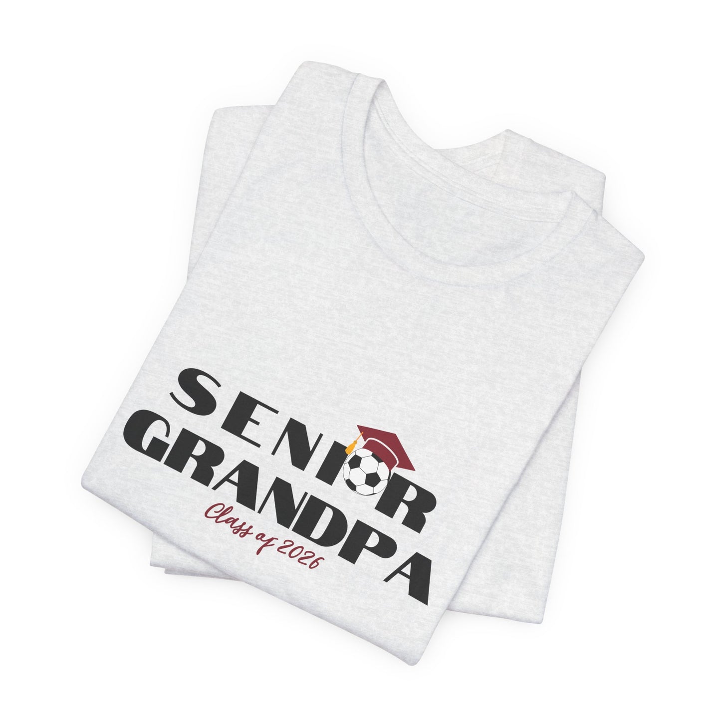 Senior Soccer Grandpa Graduation Tee, Proud Grandparents, Class of 2026 Shirt, Family Celebration