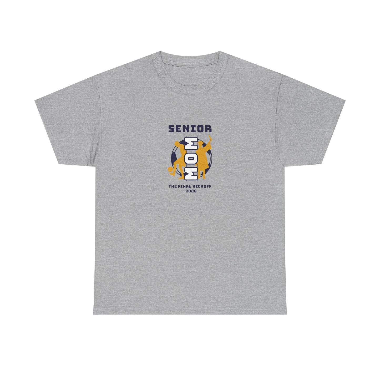 Final Kickoff Soccer Mom Heavy Cotton Tee | Graduation Gift, Class of 2026 Shirt, High School Senior Apparel, Comfortable Casual Wear, Printed Tee