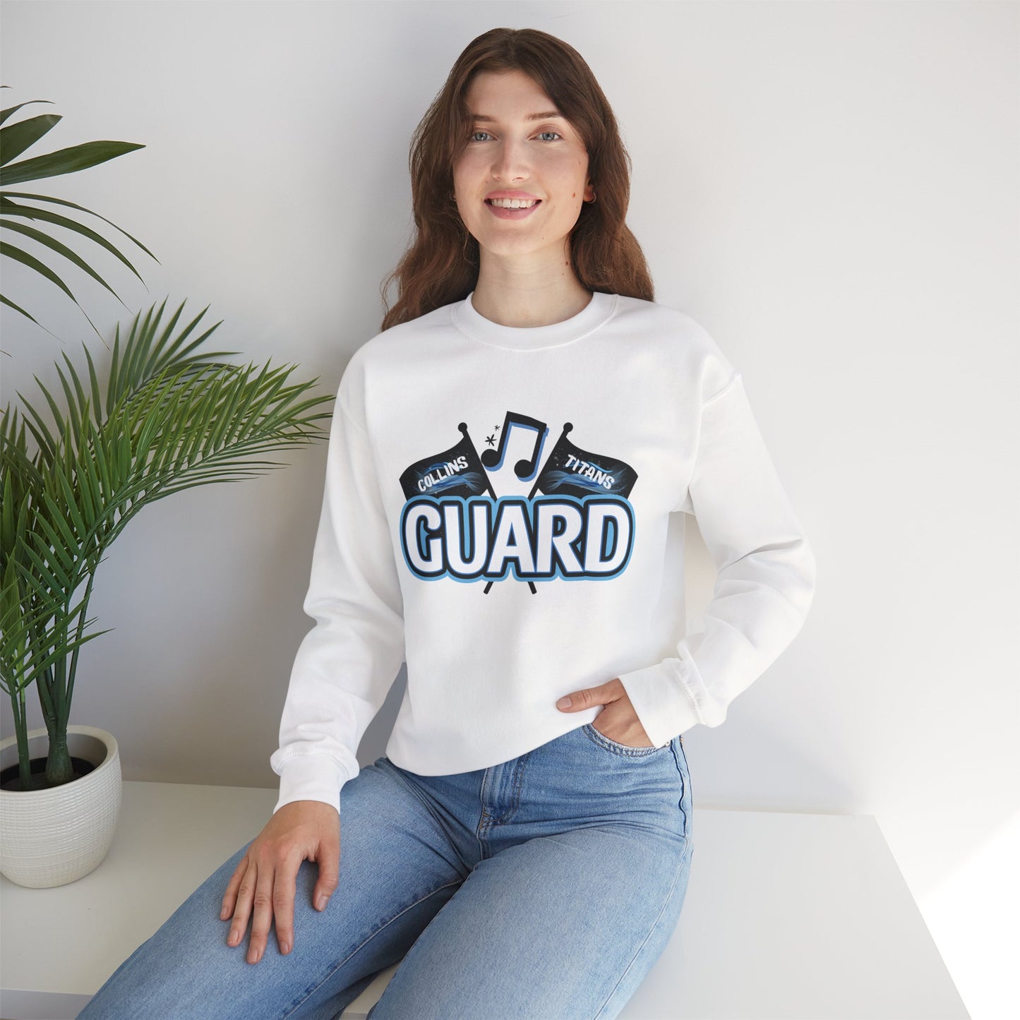 Color Guard Crewneck Sweatshirt - Perfect for Marching Band- Collins High School