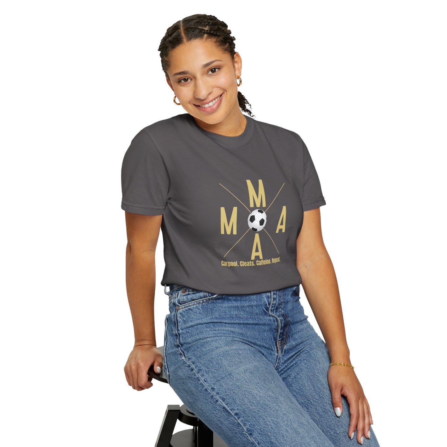 Soccer MAMA Garment-Dyed T-shirt, Sports Tees, Gift for Soccer Fans