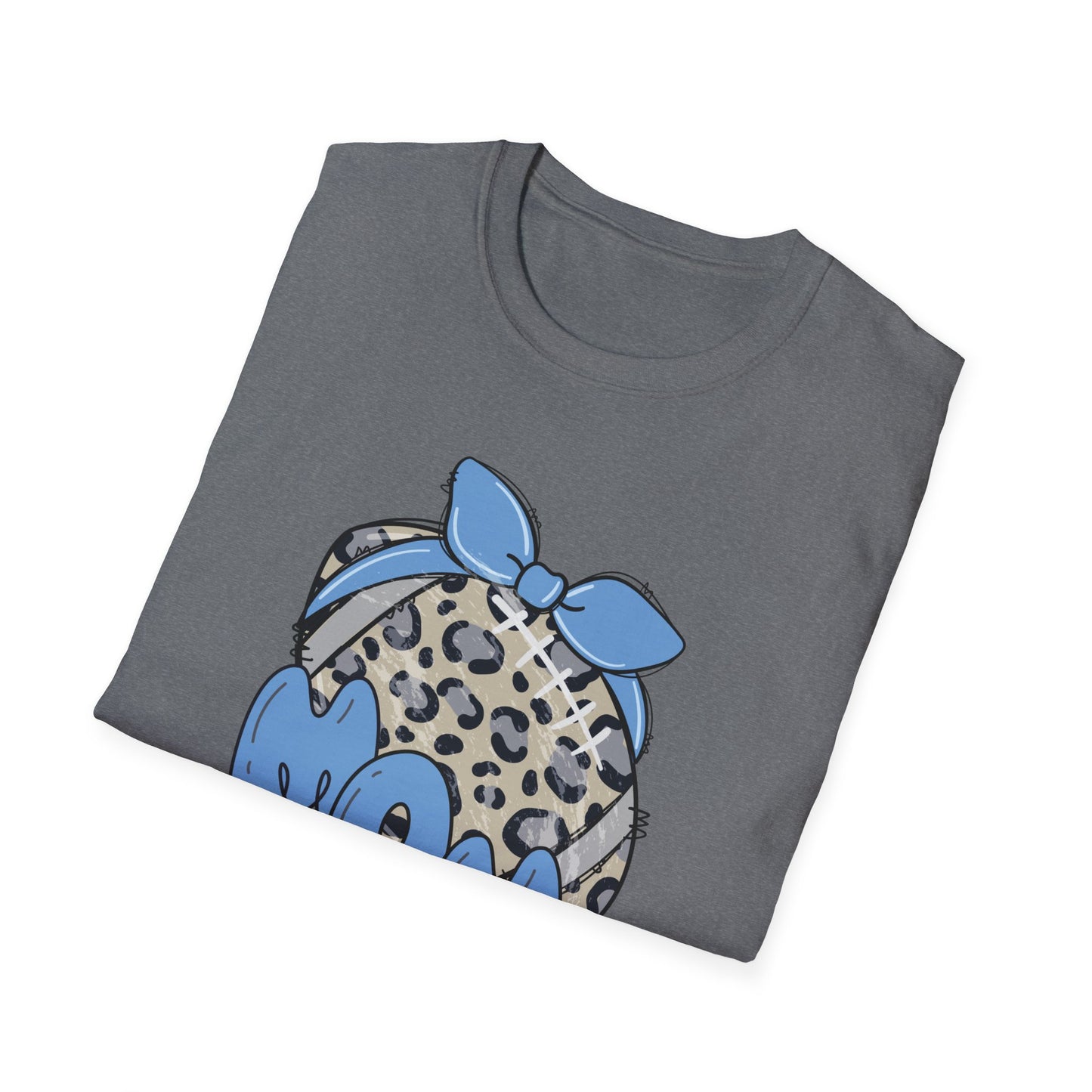 Football Mom Leopard Print T-Shirt, Gifts for Moms, Trendy Graphic Tee, Football Fan, Cute Casual Wear