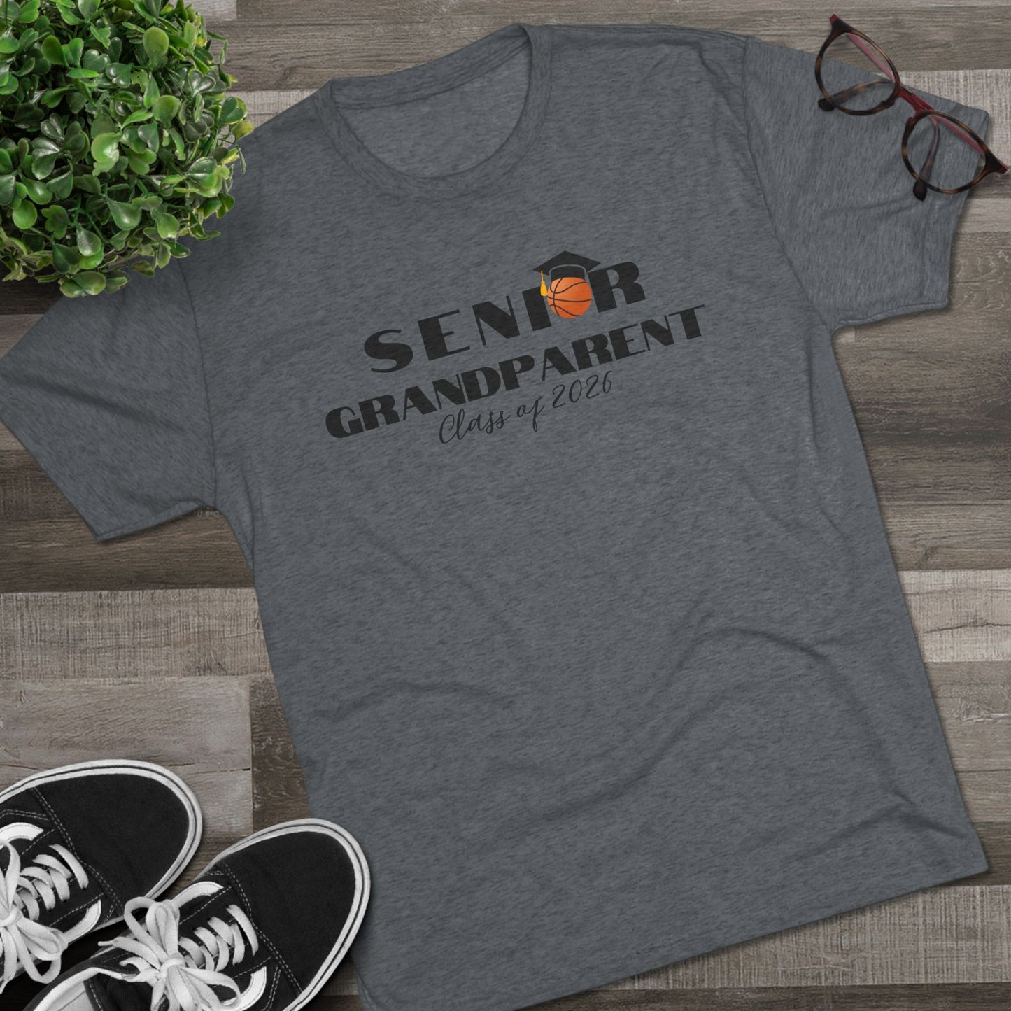 Senior Basketball Grandparent Crew Tee, Graduation, Unisex Shirt, Class of 2026 Apparel