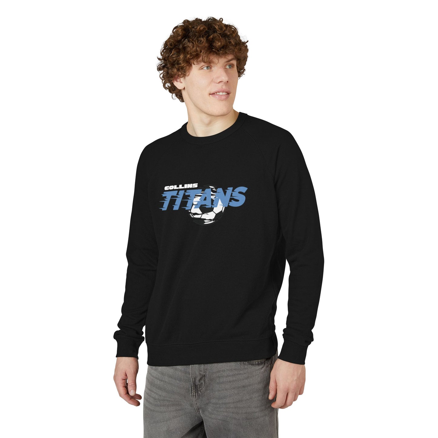 Titans Soccer French Terry Crewneck Sweatshirt, Soccer Spirit Wear, Comfortable Athletic Apparel