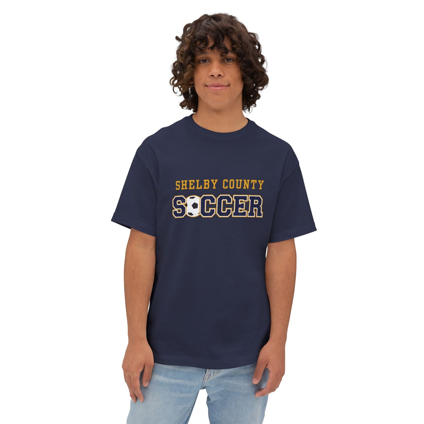 Shelby County Soccer Oversized Boxy Tee - Unisex Sport Tee, Team Spirit Apparel