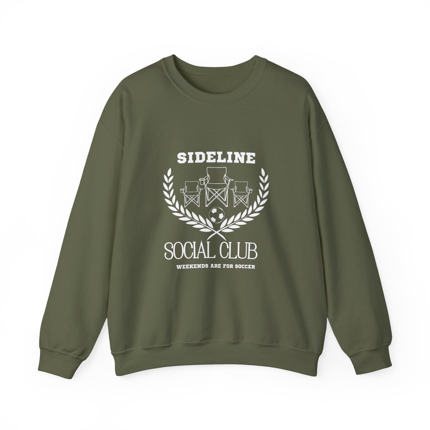 Unisex Heavy Blend™ Crewneck Sweatshirt - Sideline Social Club, Casual Sportswear, Perfect for Game Day, Gift for Soccer Lovers