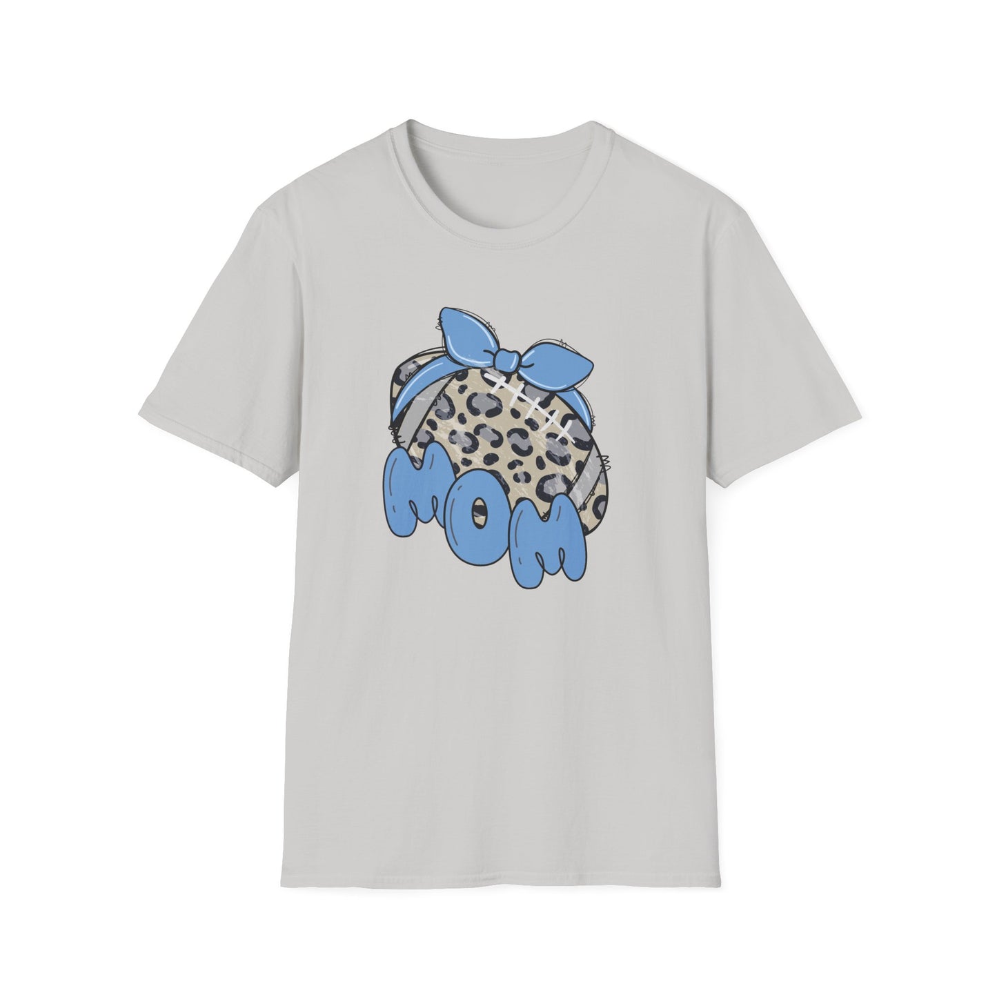 Football Mom Leopard Print T-Shirt, Gifts for Moms, Trendy Graphic Tee, Football Fan, Cute Casual Wear