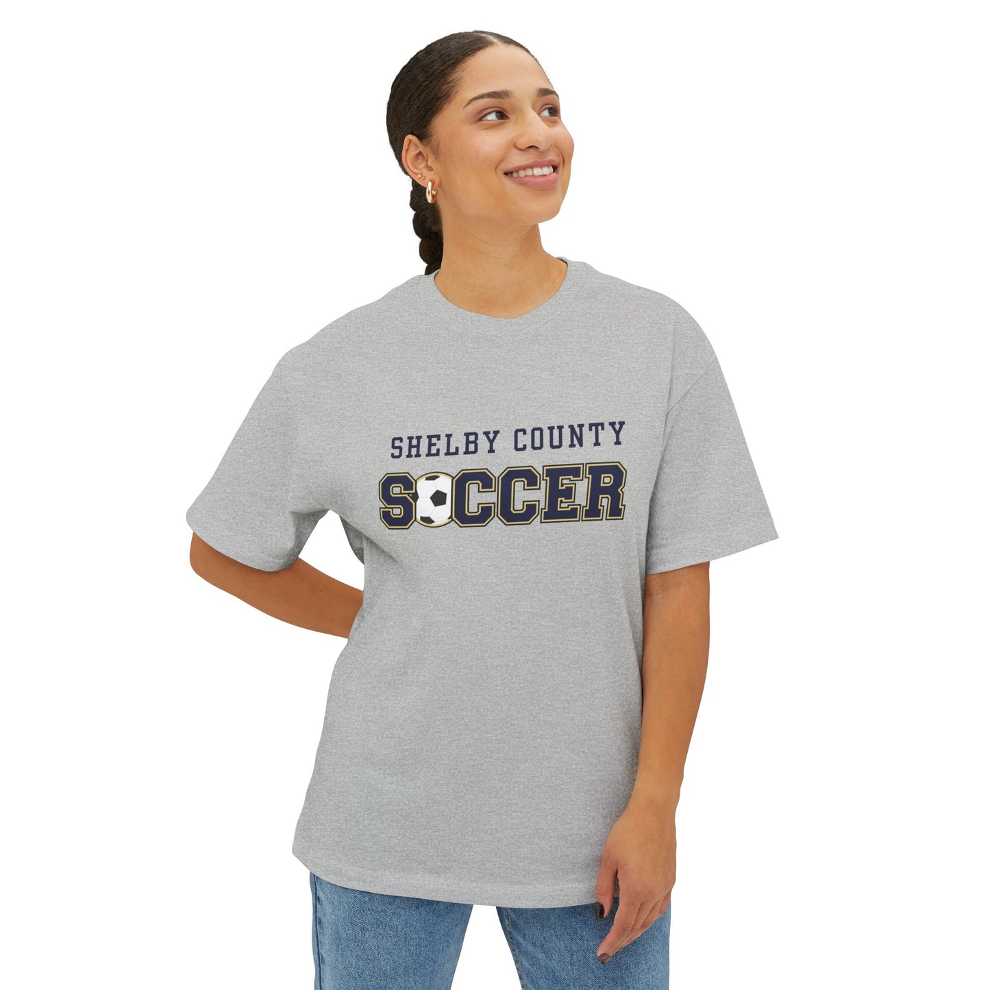Shelby County Soccer Oversized Boxy Tee - Unisex Sport Tee, Team Spirit Apparel