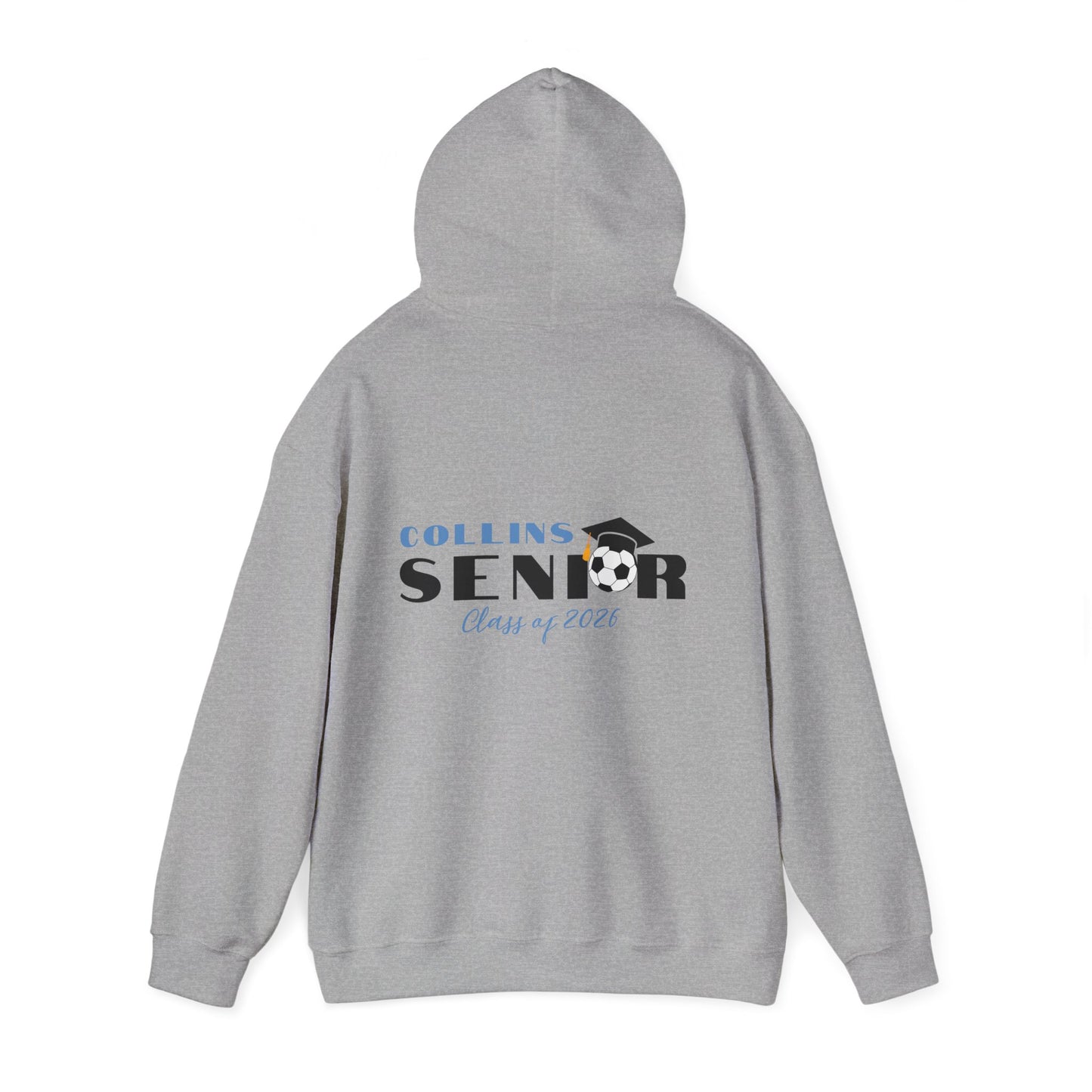 Soccer Seniors Hoodie, Class of 2026 Sweatshirt, Personalized Senior Celebration Gift, Unisex Hooded Pullover, College Bound Apparel